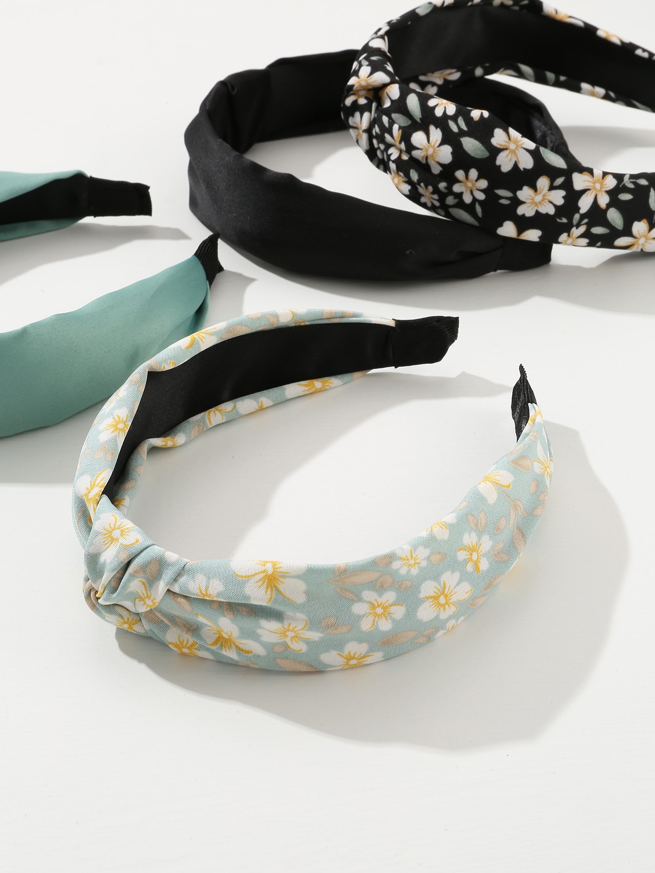 Set of 4 - Floral Print Knot Headband