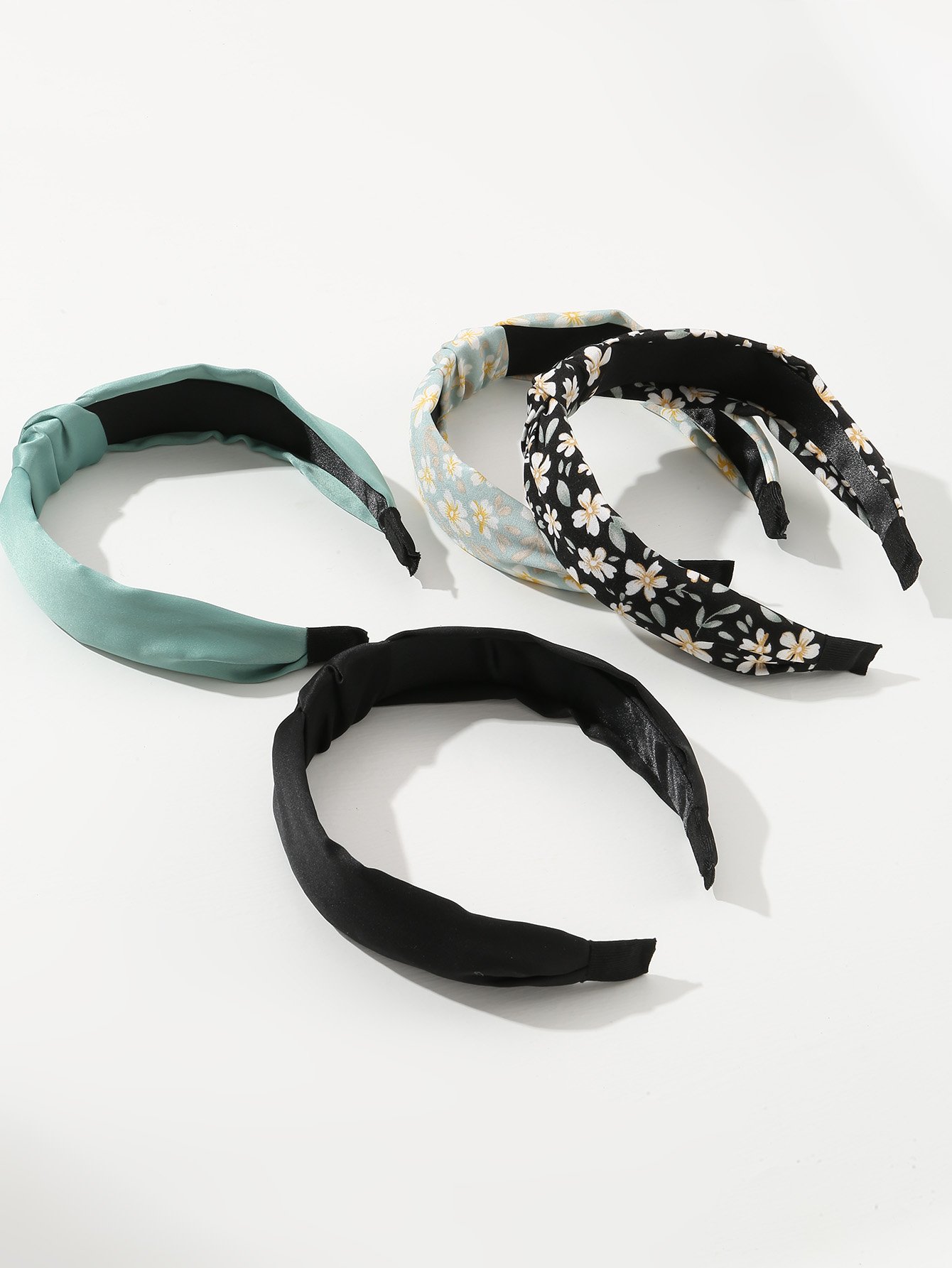 Set of 4 - Floral Print Knot Headband