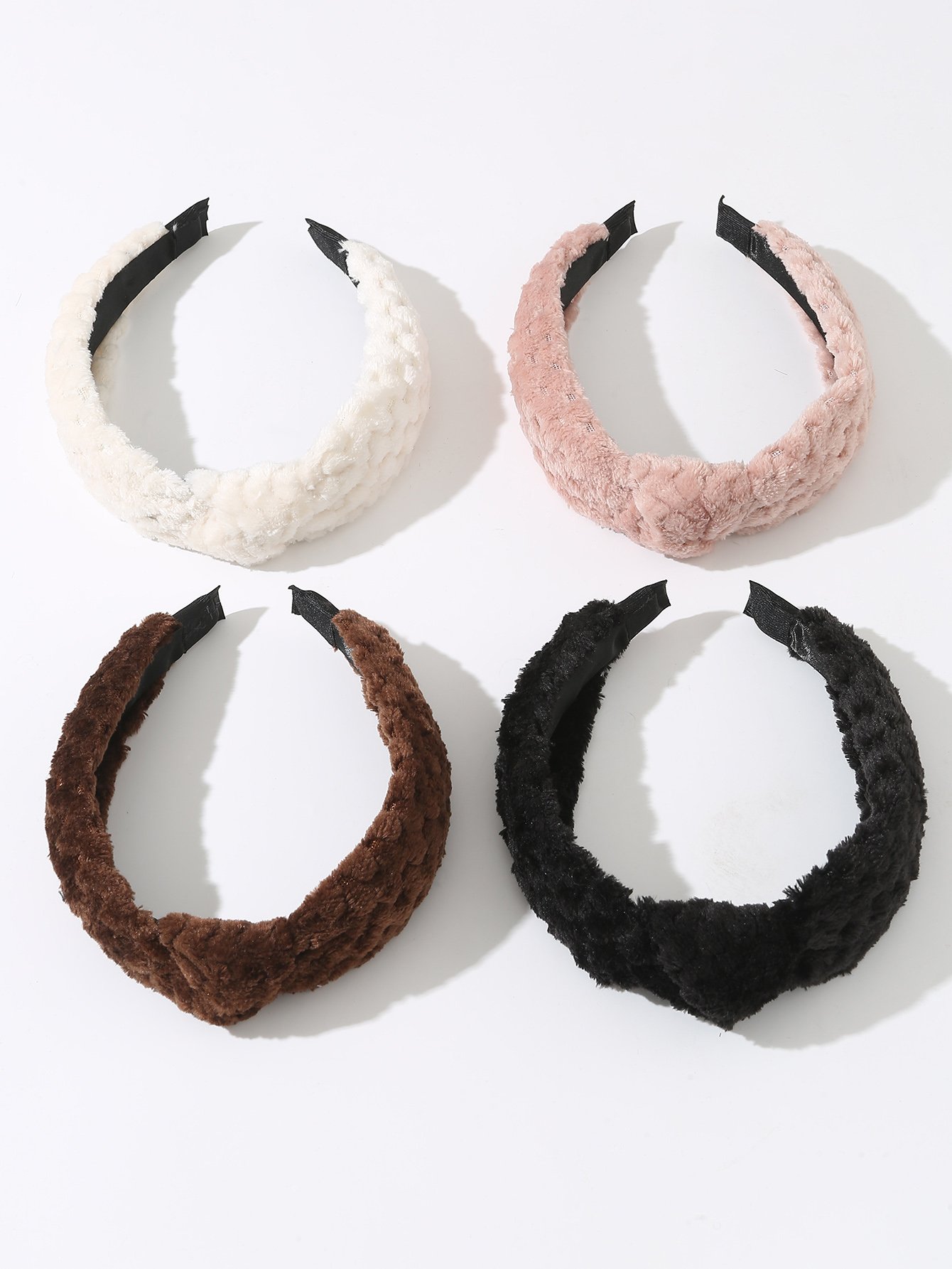 Set of 4 - Furry Knot Headband