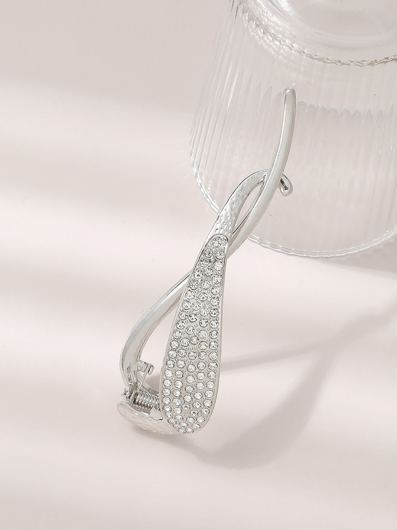 Solid Rhinestone Hair Clip