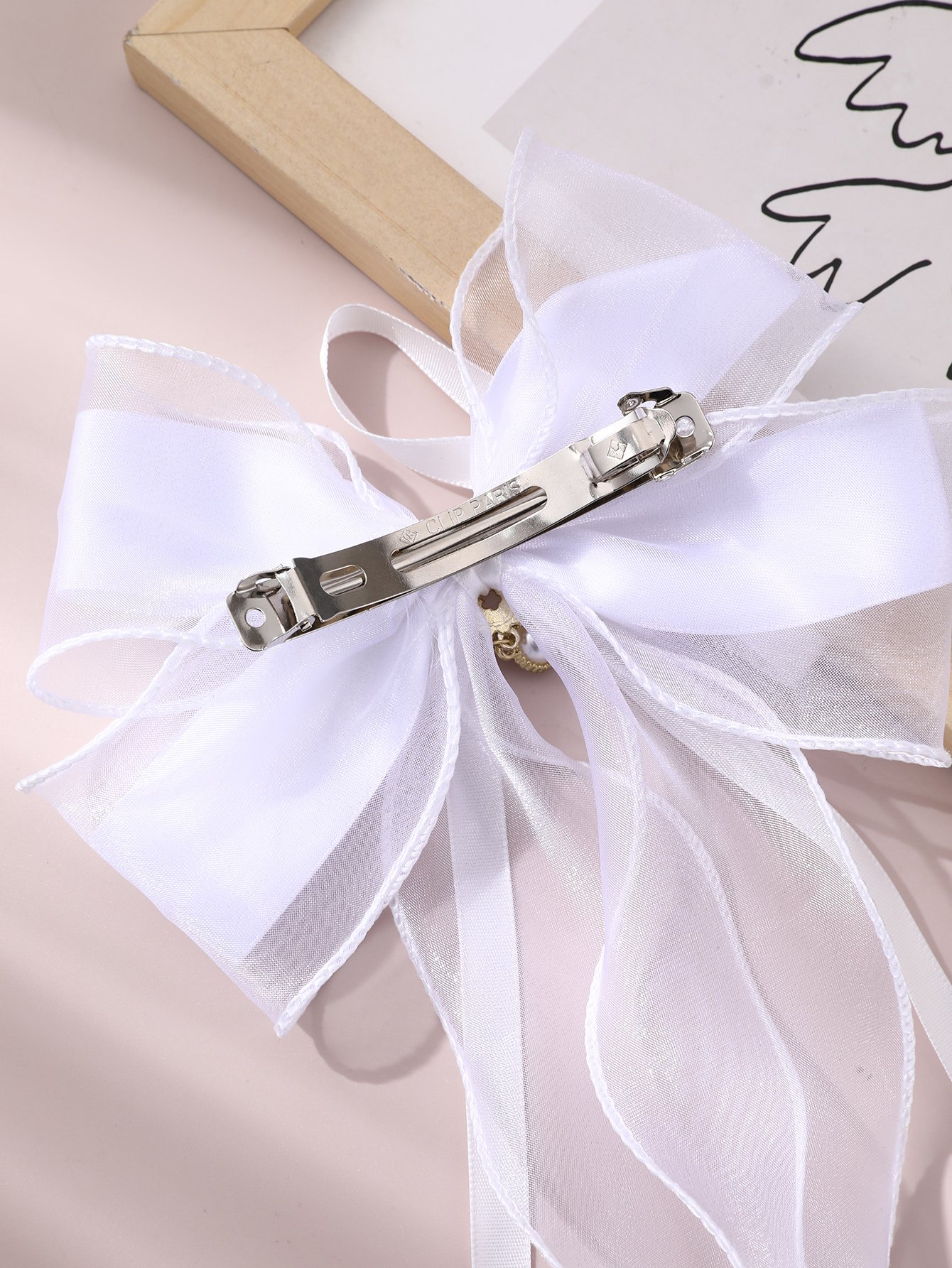 Solid Heart Bow Hair Clip