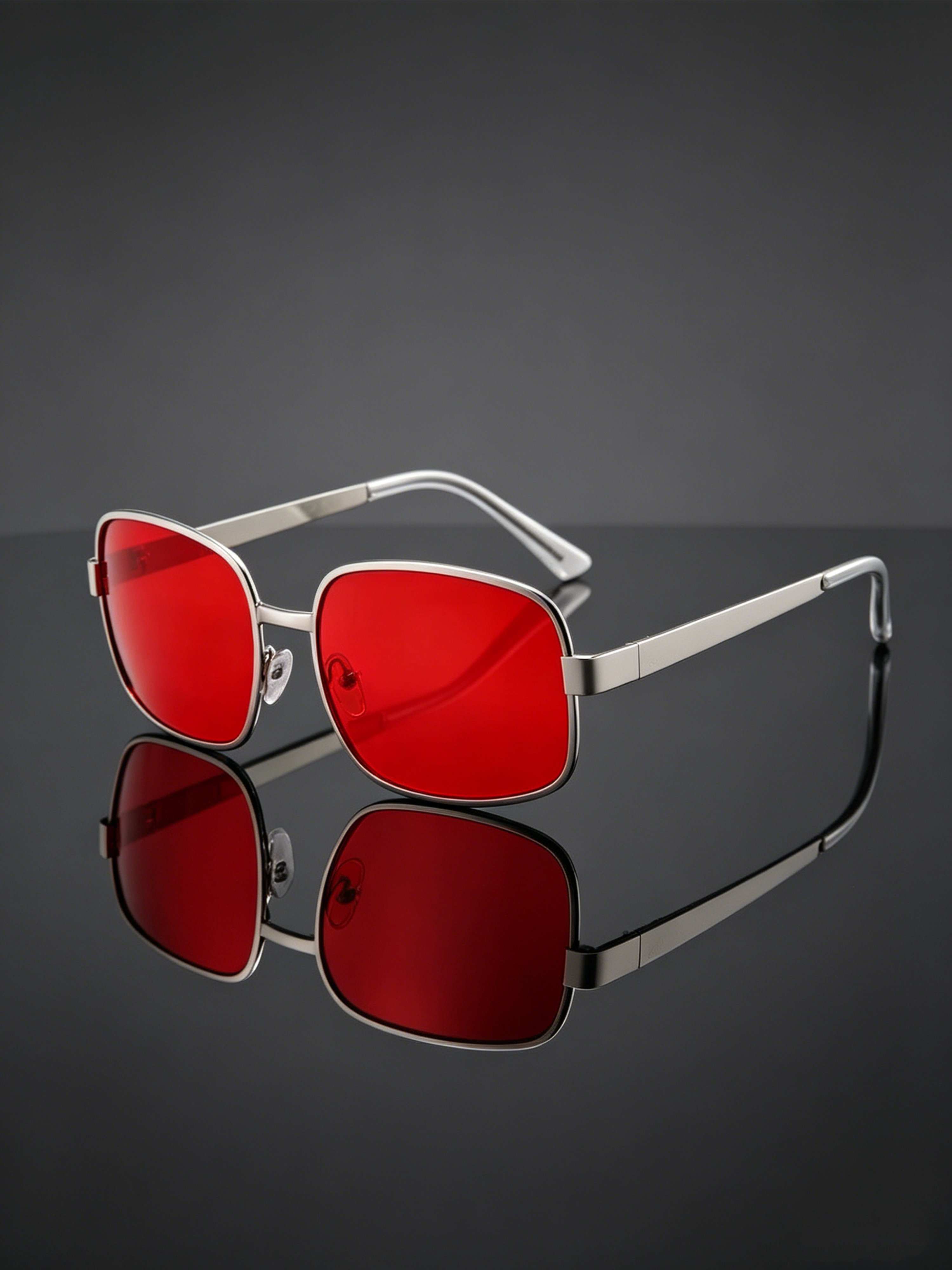 Red Square Frame Sunglasses