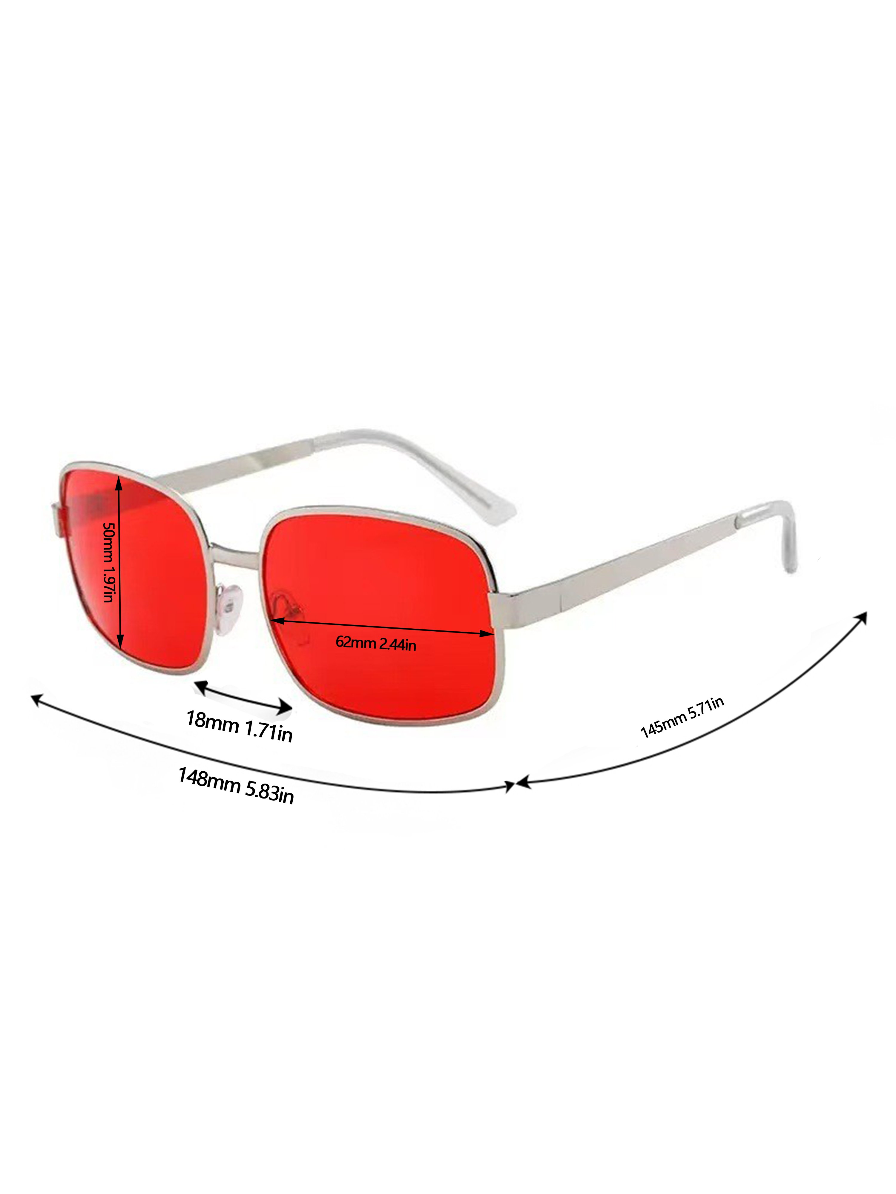 Red Square Frame Sunglasses