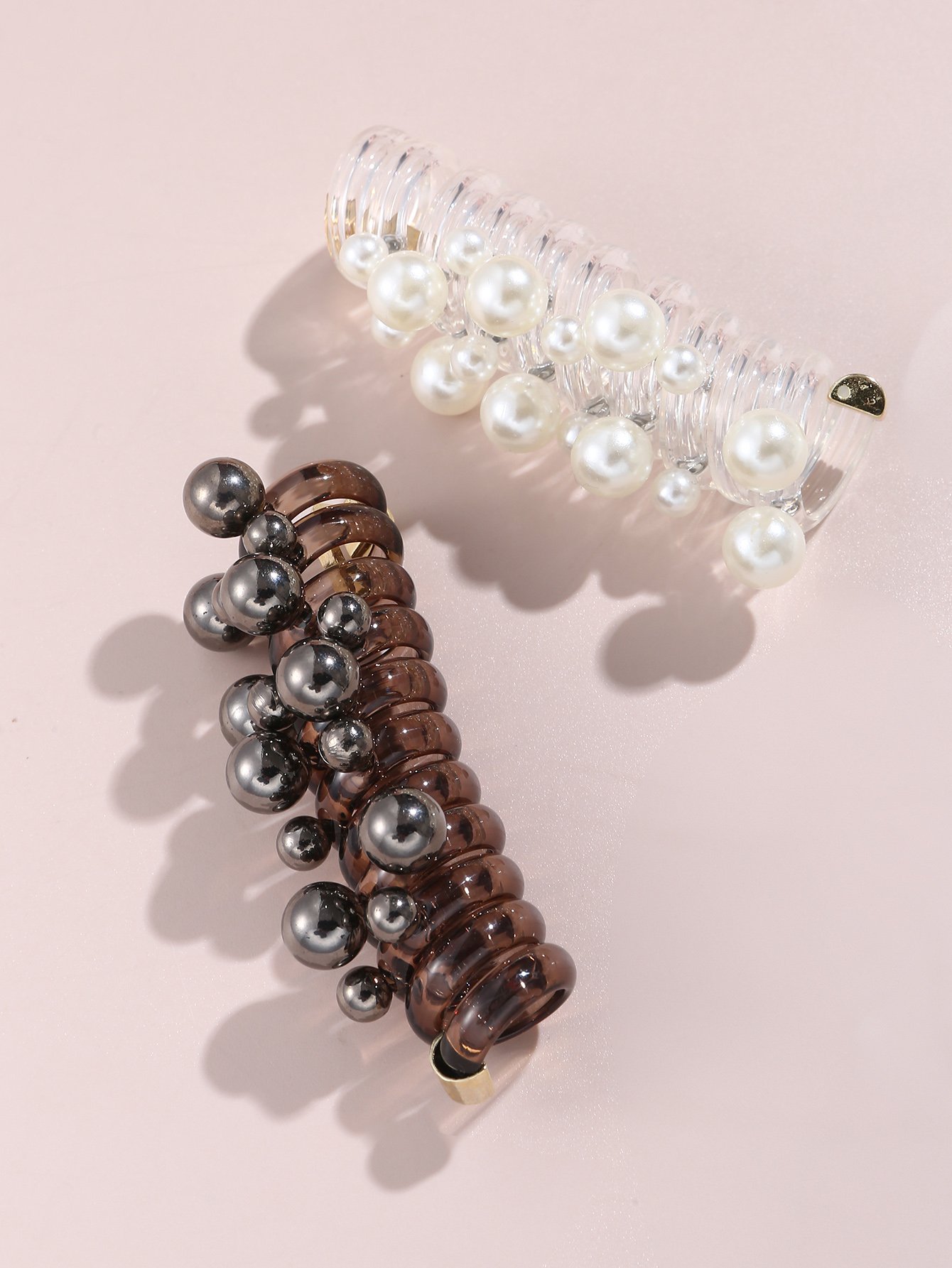 Set of 2 - Beaded Wire-Style Hair Tie