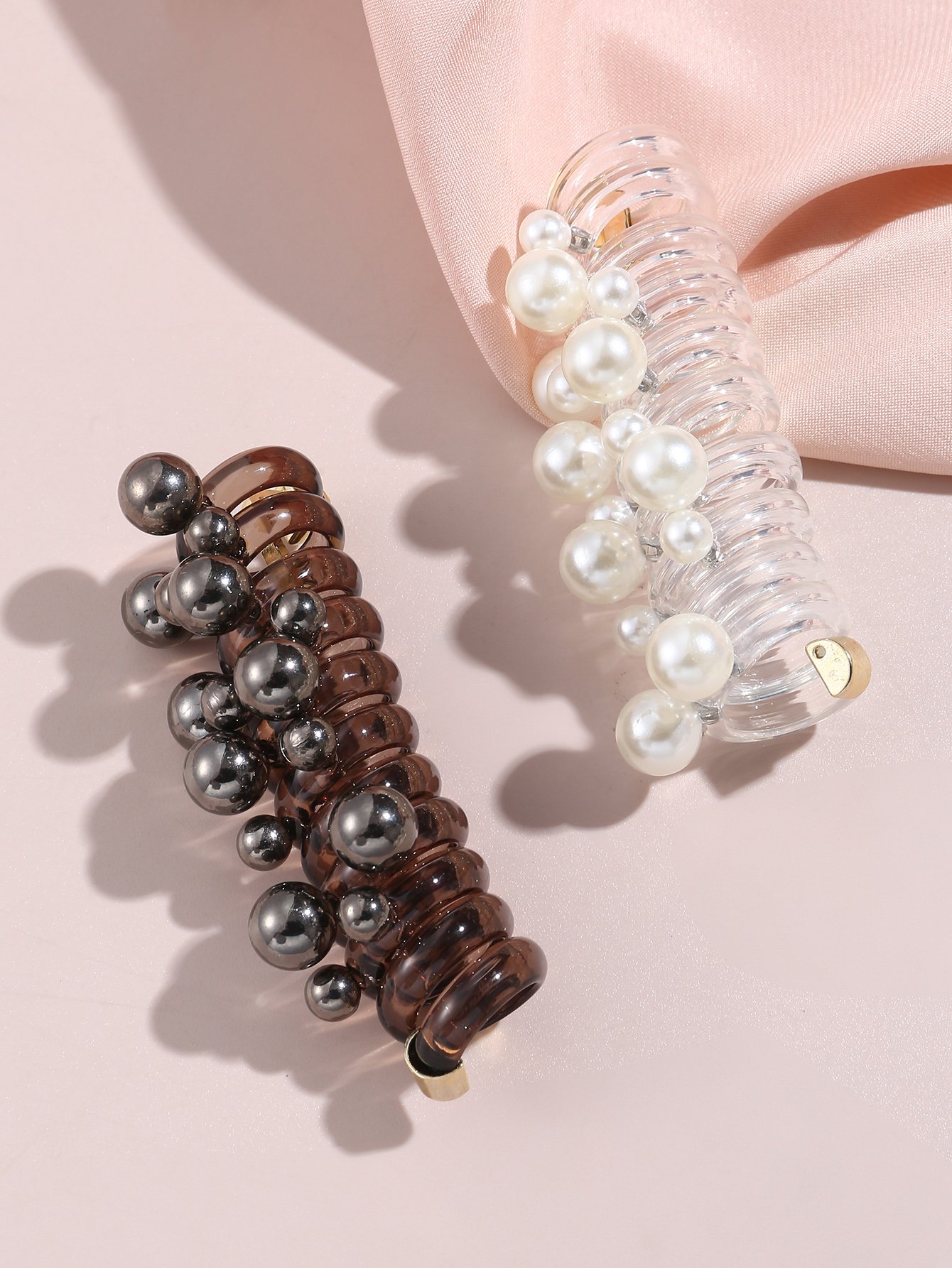Set of 2 - Beaded Wire-Style Hair Tie