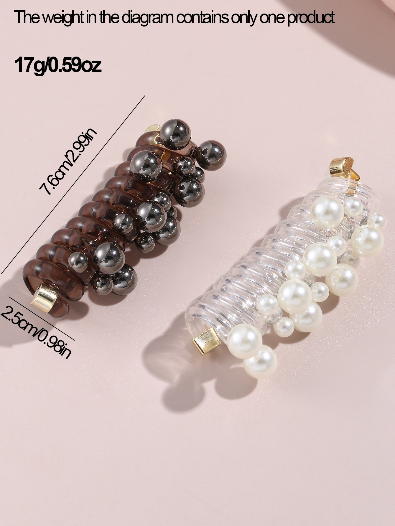 Set of 2 - Beaded Wire-Style Hair Tie