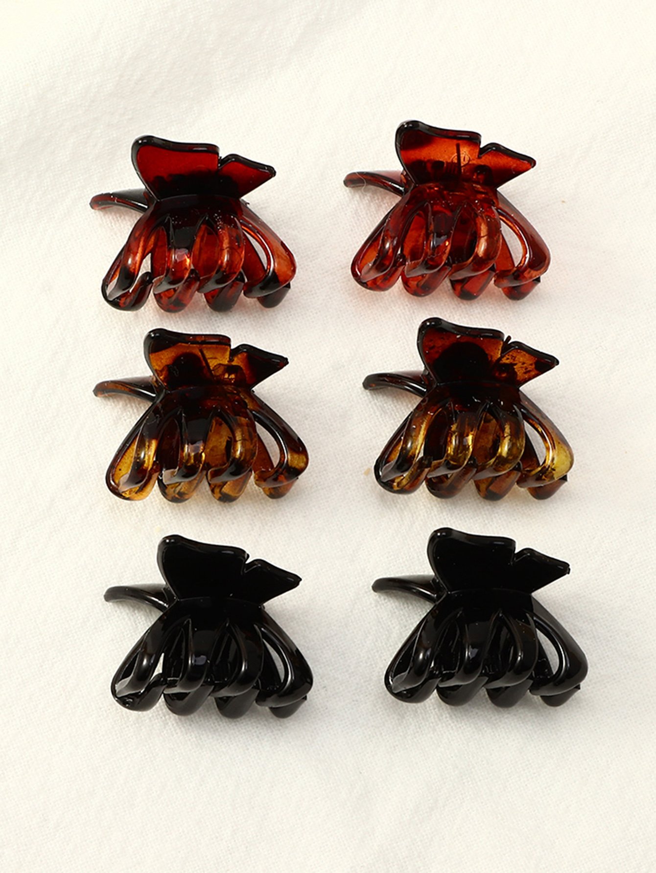 Pack of 6 - Multi-Color Butterfly Hair Clips