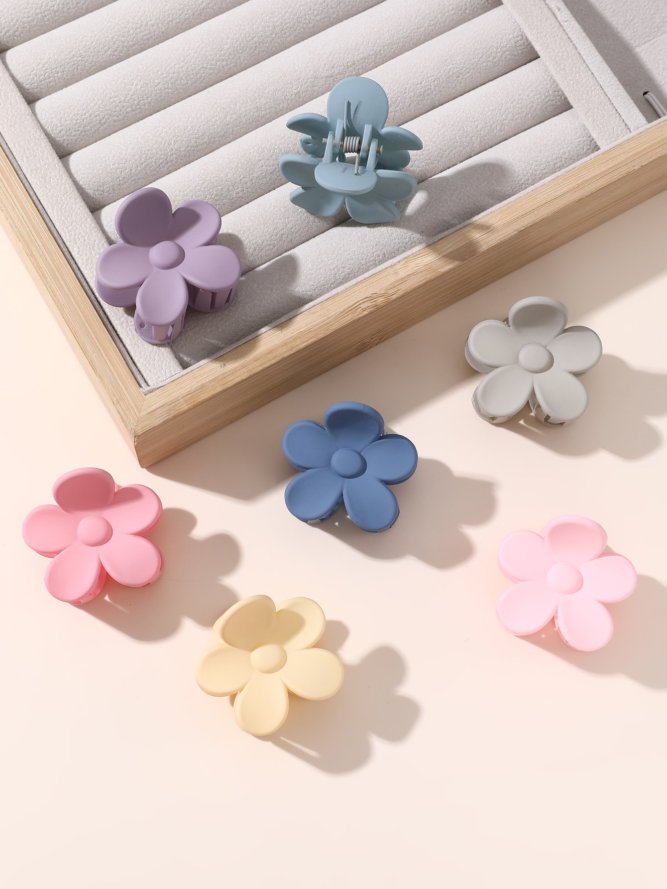 Set of 7 - Flower Hair Claw Clip
