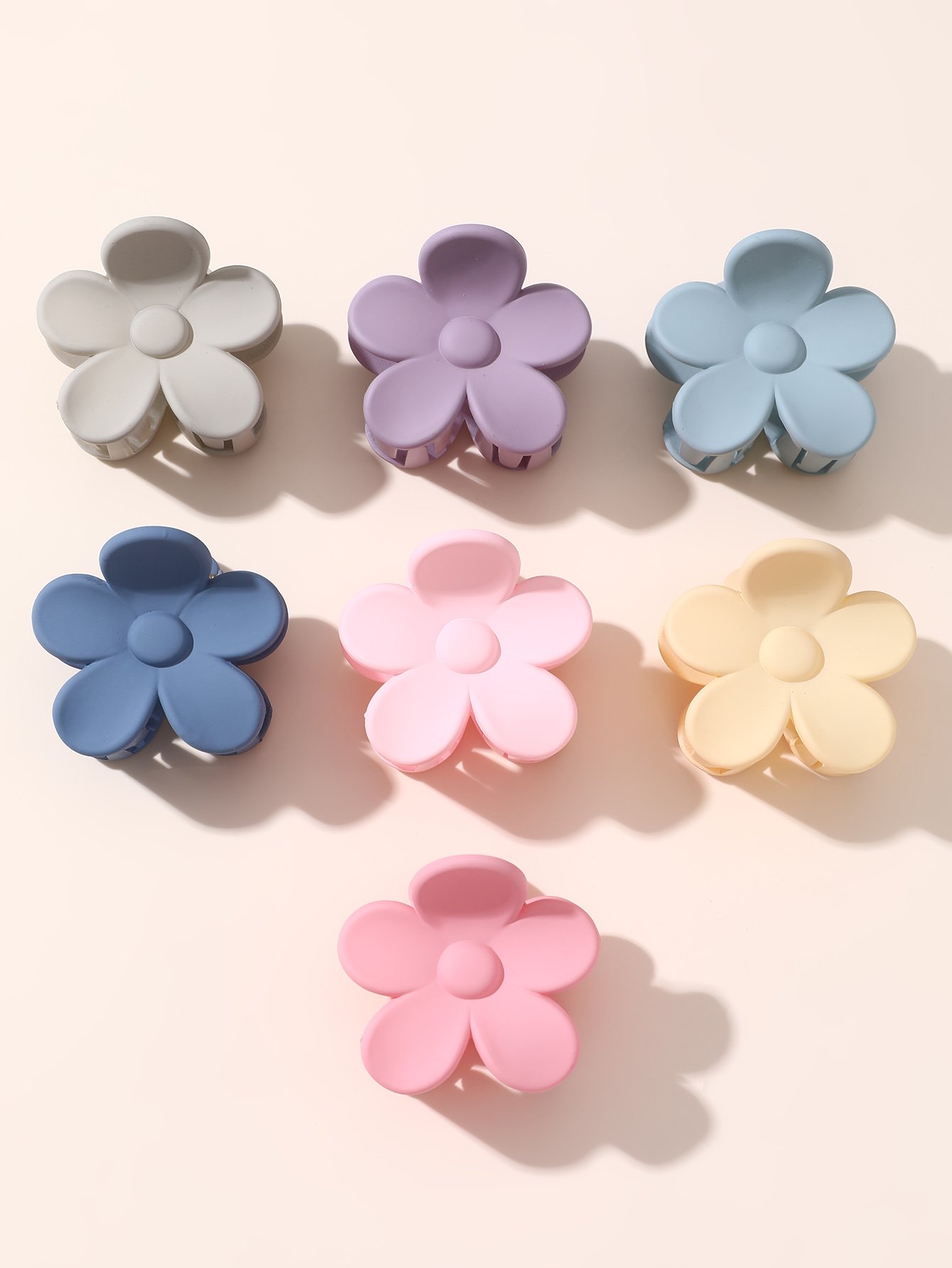 Set of 7 - Flower Hair Claw Clip