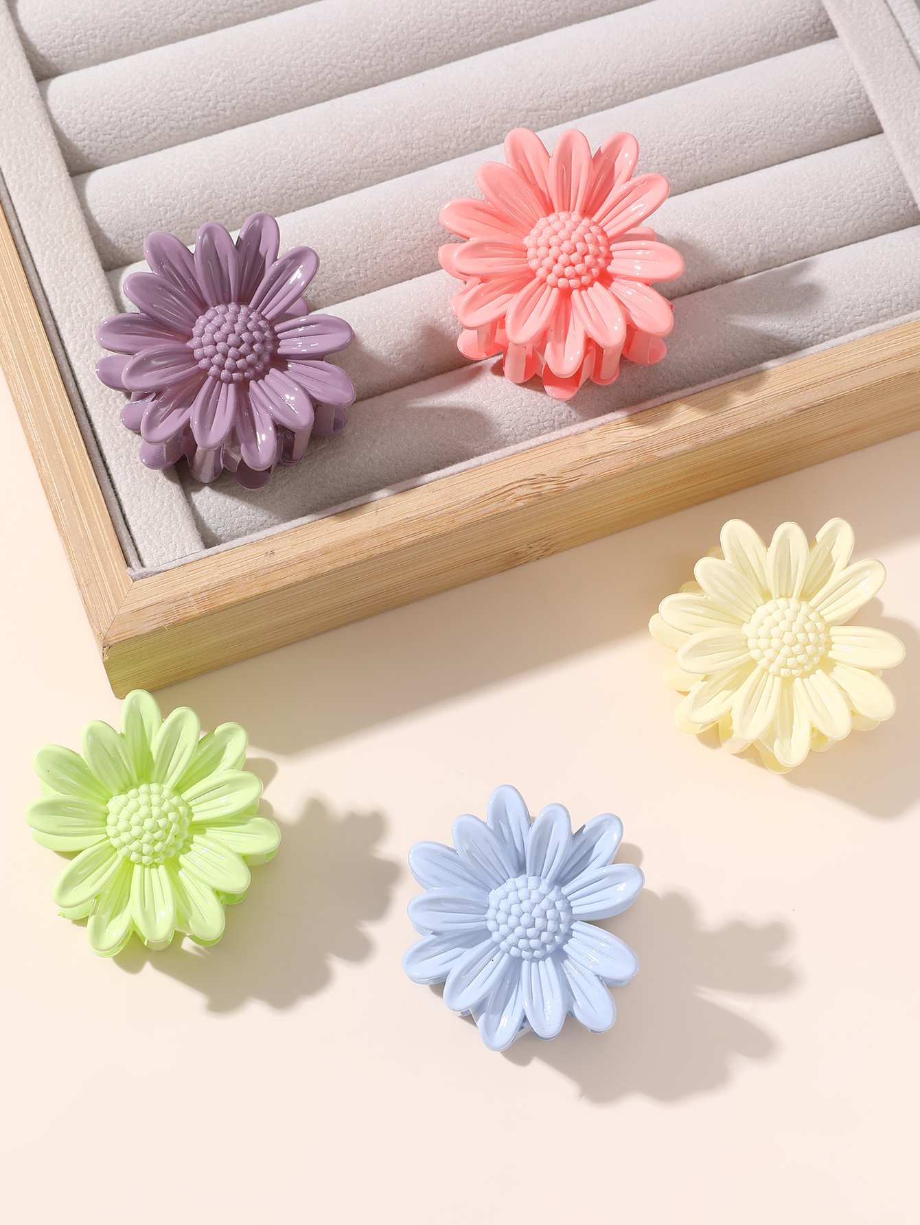 Set of 5 - Flower Mini Claw Clip