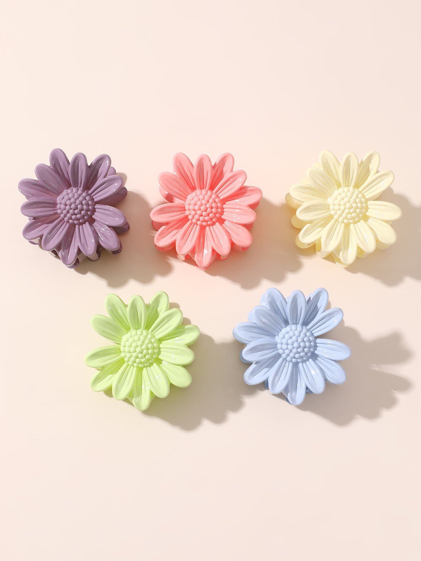 Set of 5 - Flower Mini Claw Clip