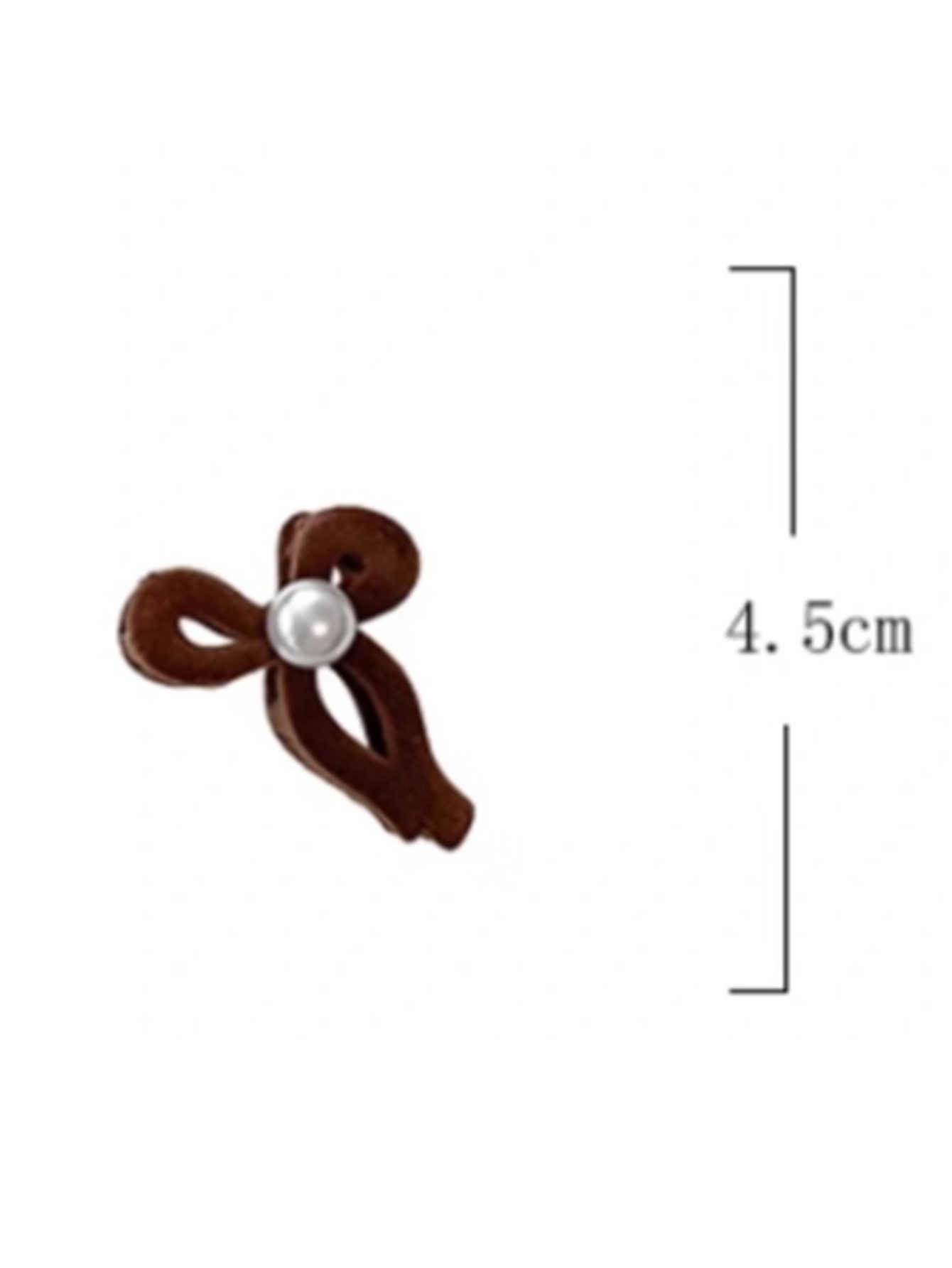 Set of 2 - Velvet Bow Pearl Claw Clip