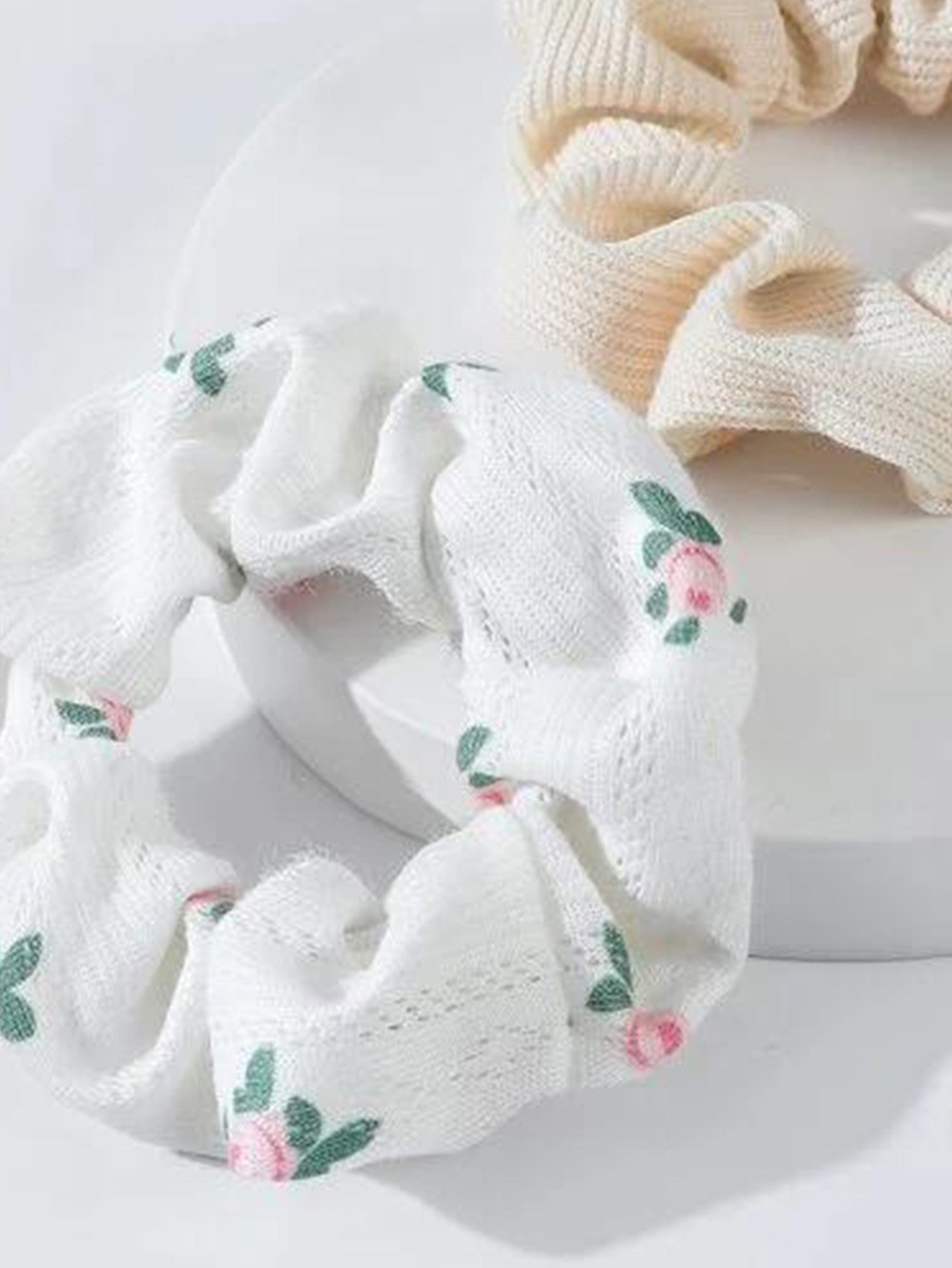 Set of 2 - Floral Scrunchies