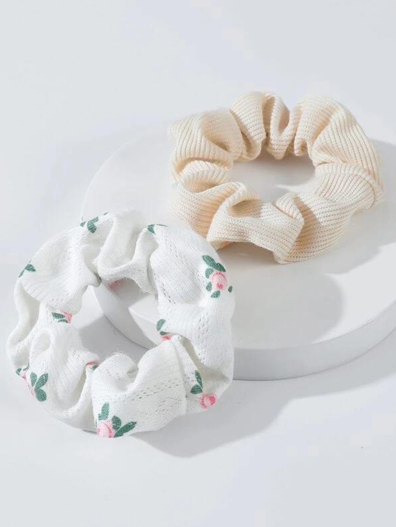 Set of 2 - Floral Scrunchies