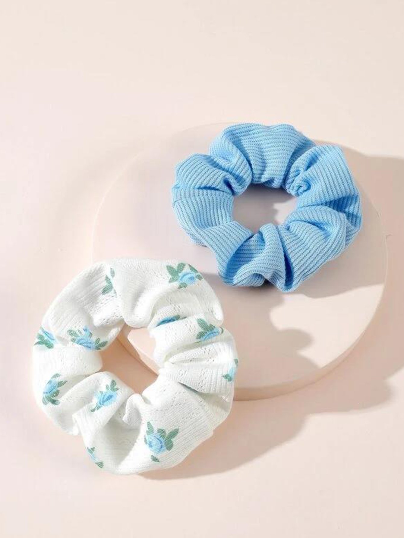 Set of 2 - Floral Scrunchies