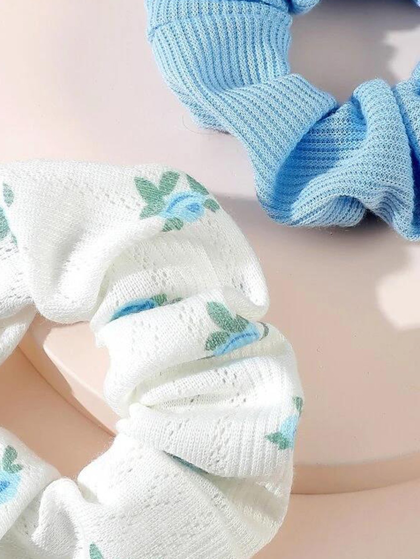 Set of 2 - Floral Scrunchies
