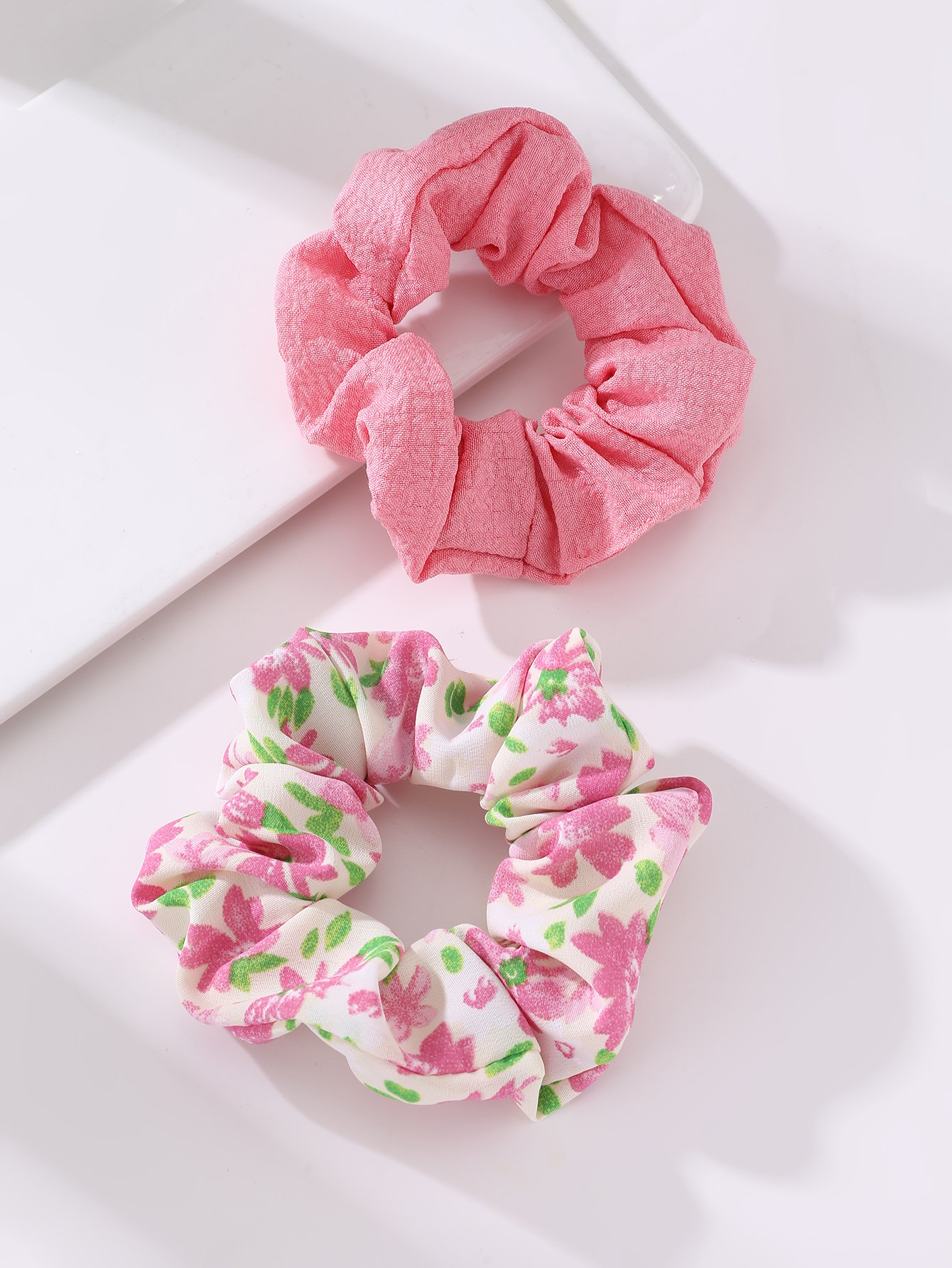 Set of 2 - Floral Scrunchies