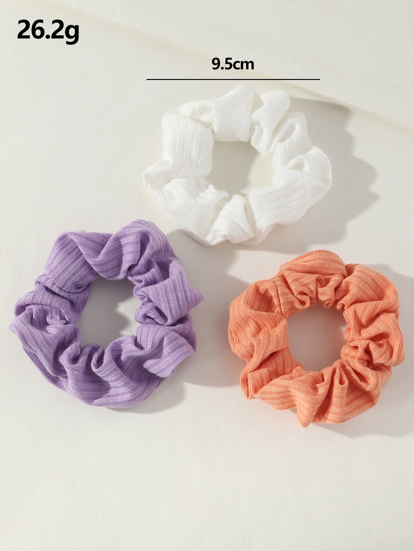 Set of 3 - Textured Hair Scrunchies