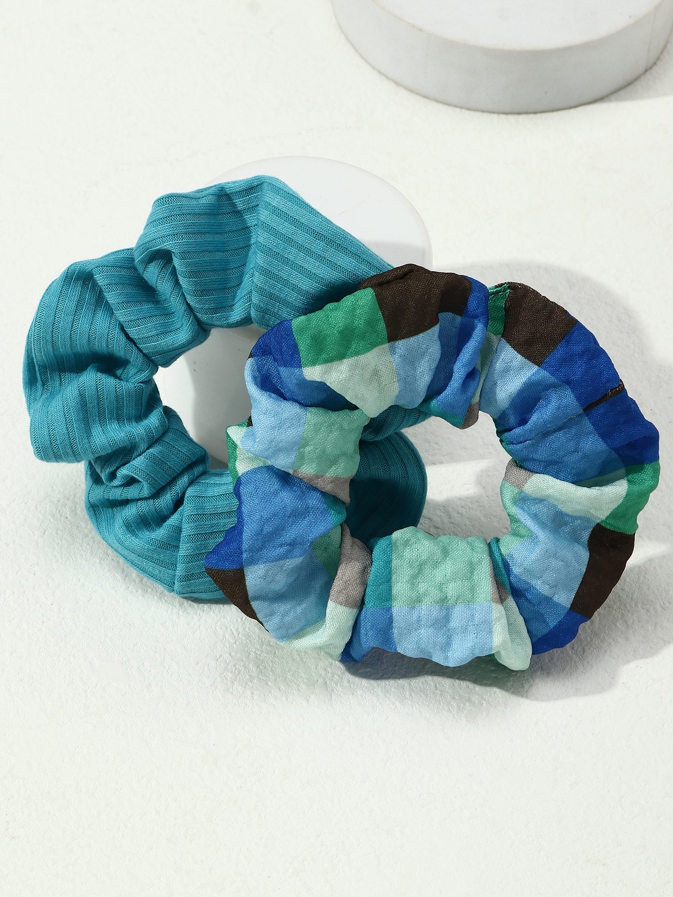 Set of 2 - Textured Hair Scrunchies