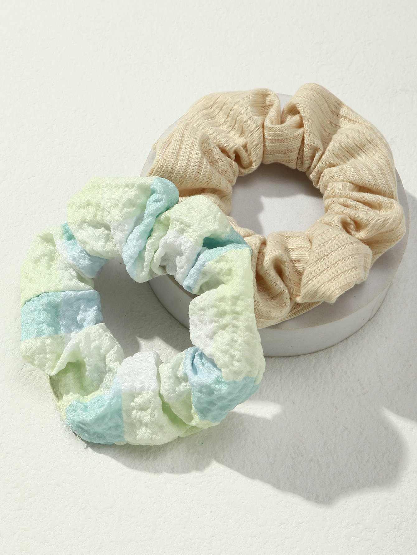 Set of 2 - Textured Hair Scrunchies