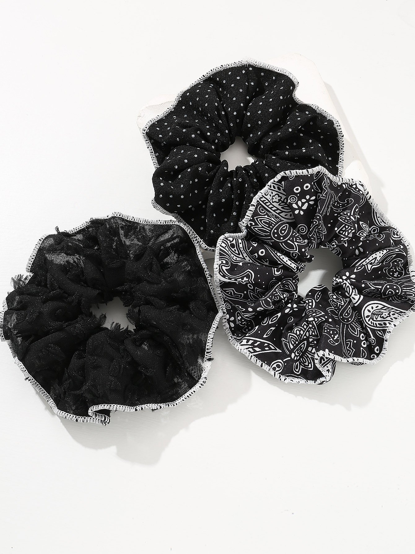 Set of 3 - Printed Hair Scrunchies