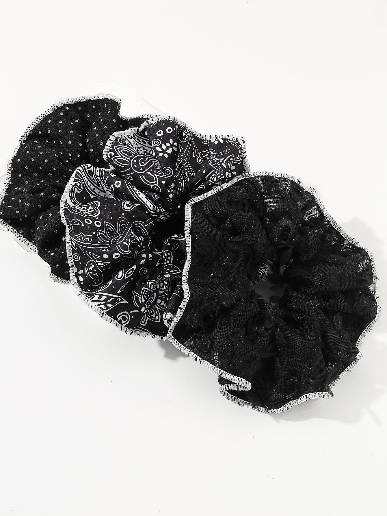 Set of 3 - Printed Hair Scrunchies