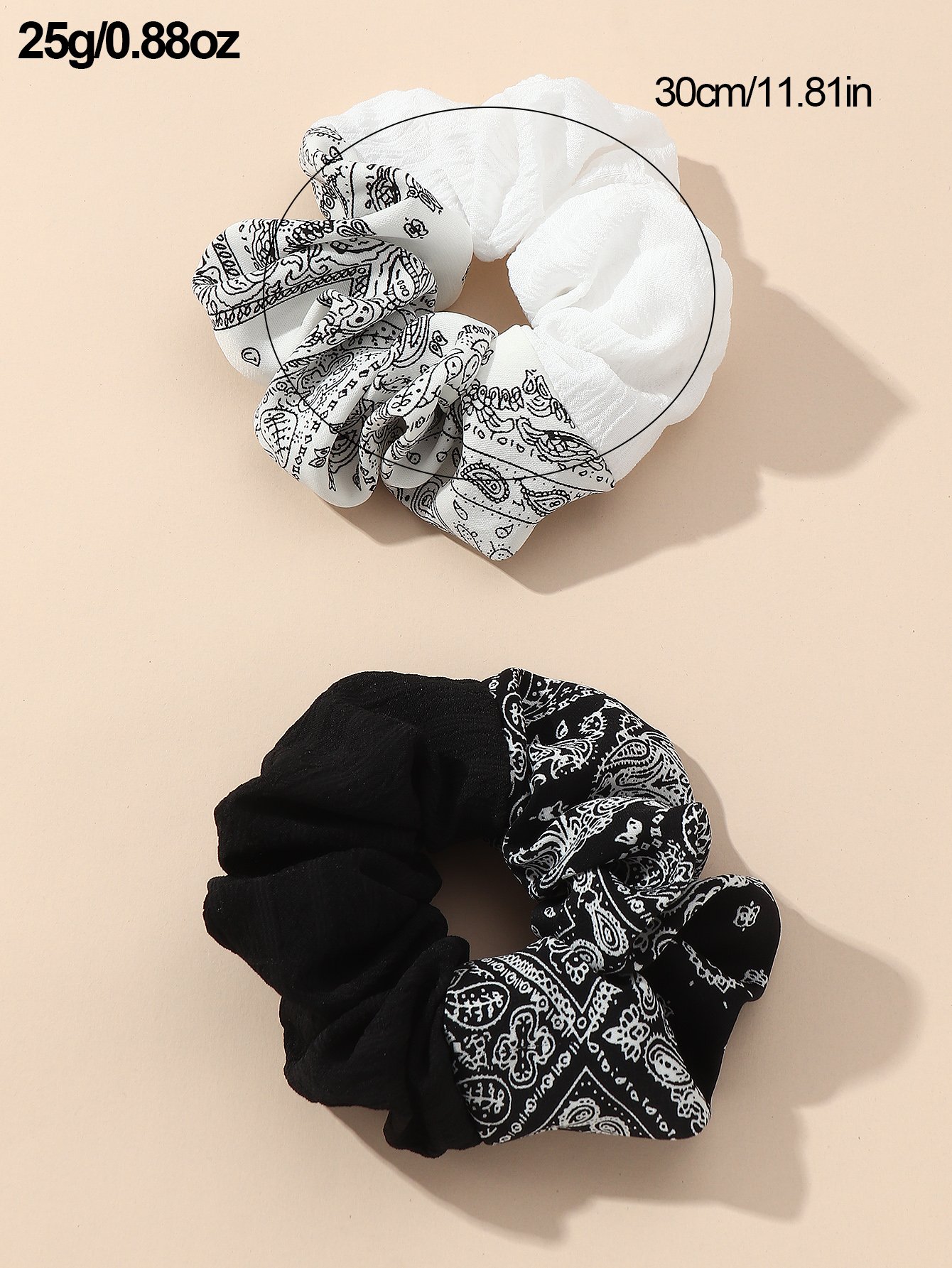 Set of 2 - Printed Scrunchies