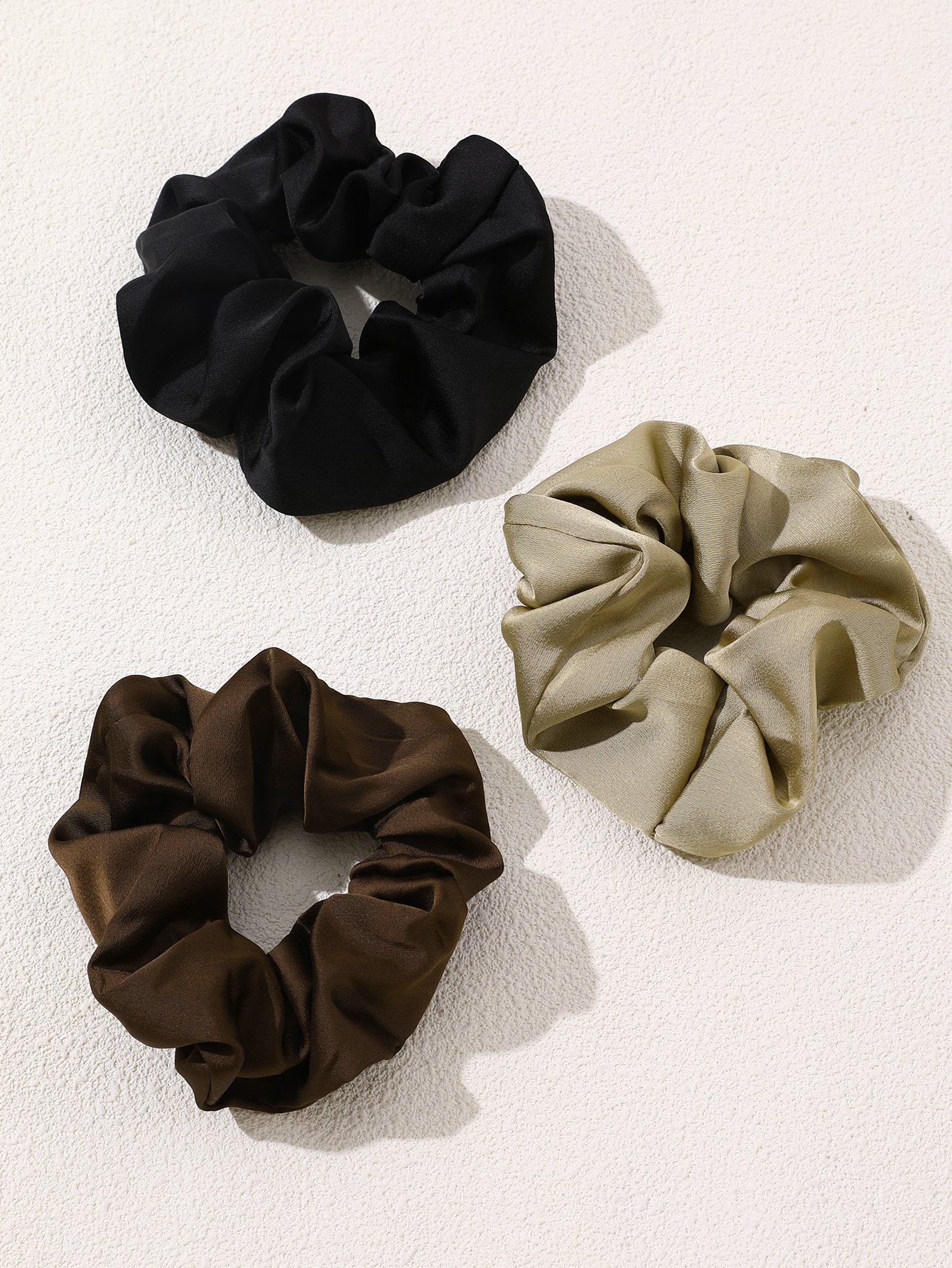 Set of 3 - Plain Hair Scrunchies