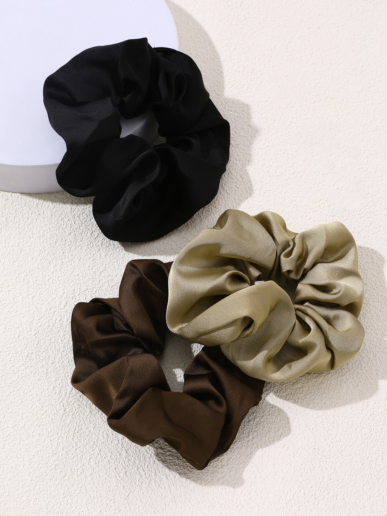 Set of 3 - Plain Hair Scrunchies