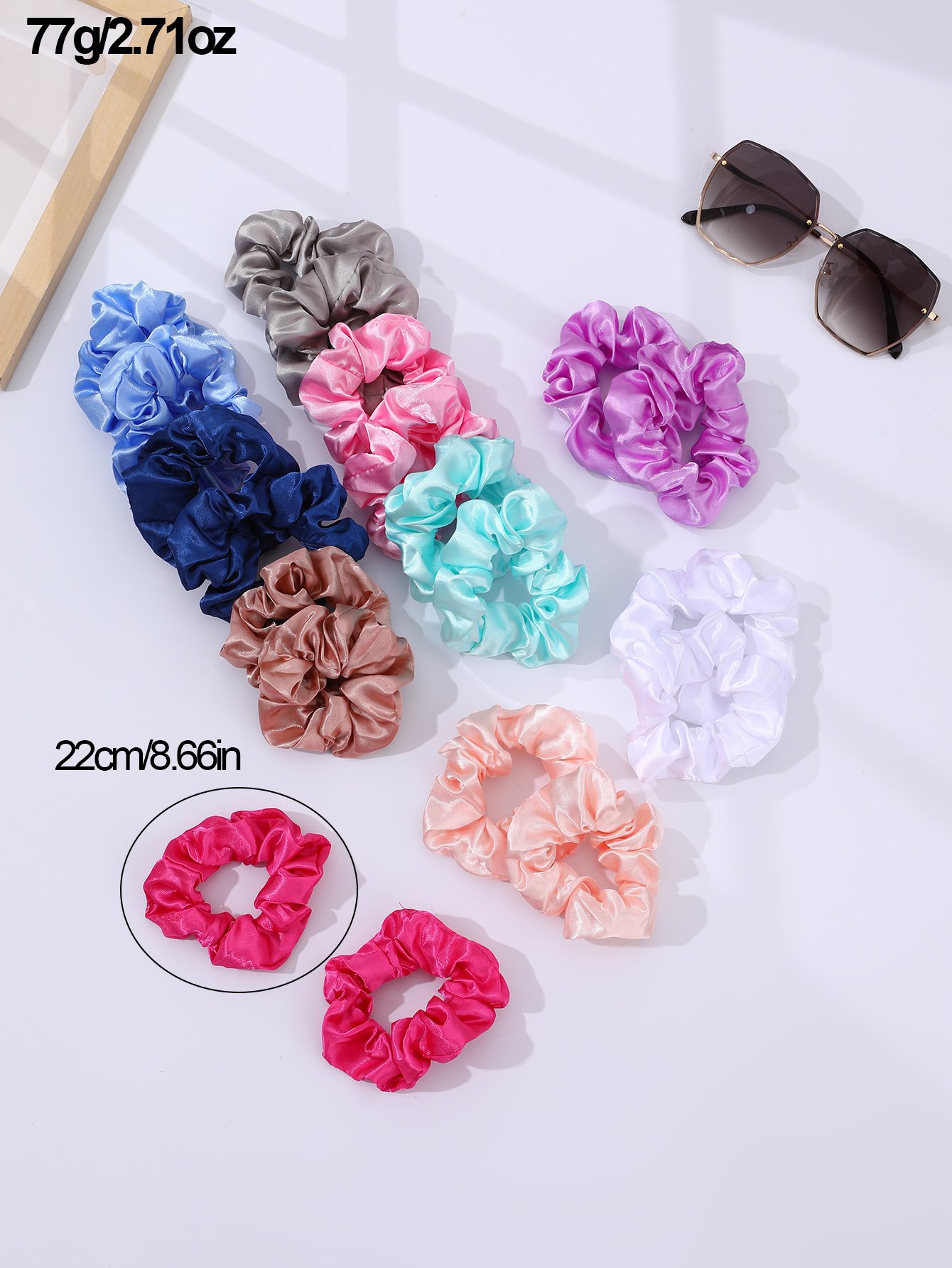Set of 20 - Solid Hair Scrunchies