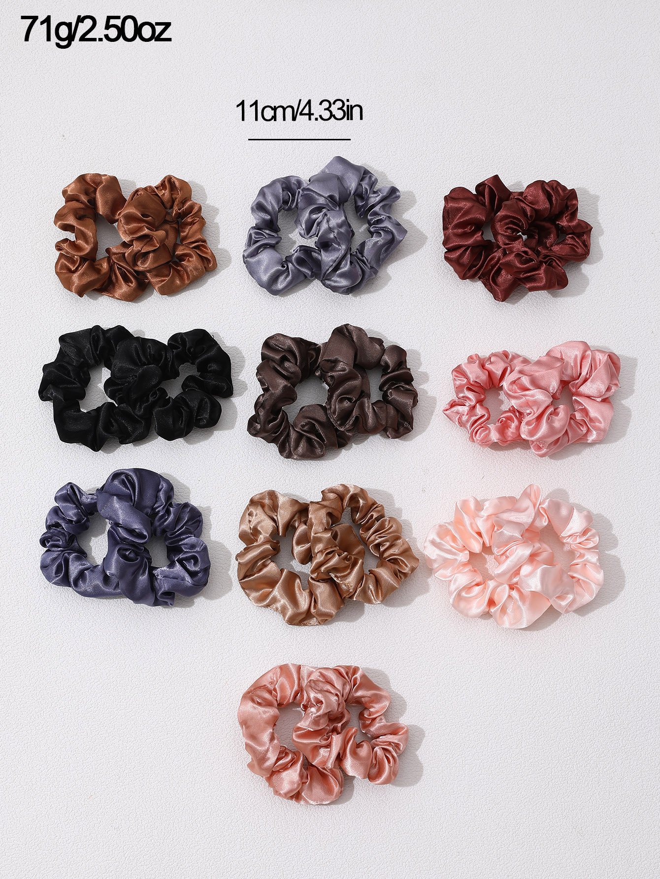Set of 2 - Solid Hair Scrunchies