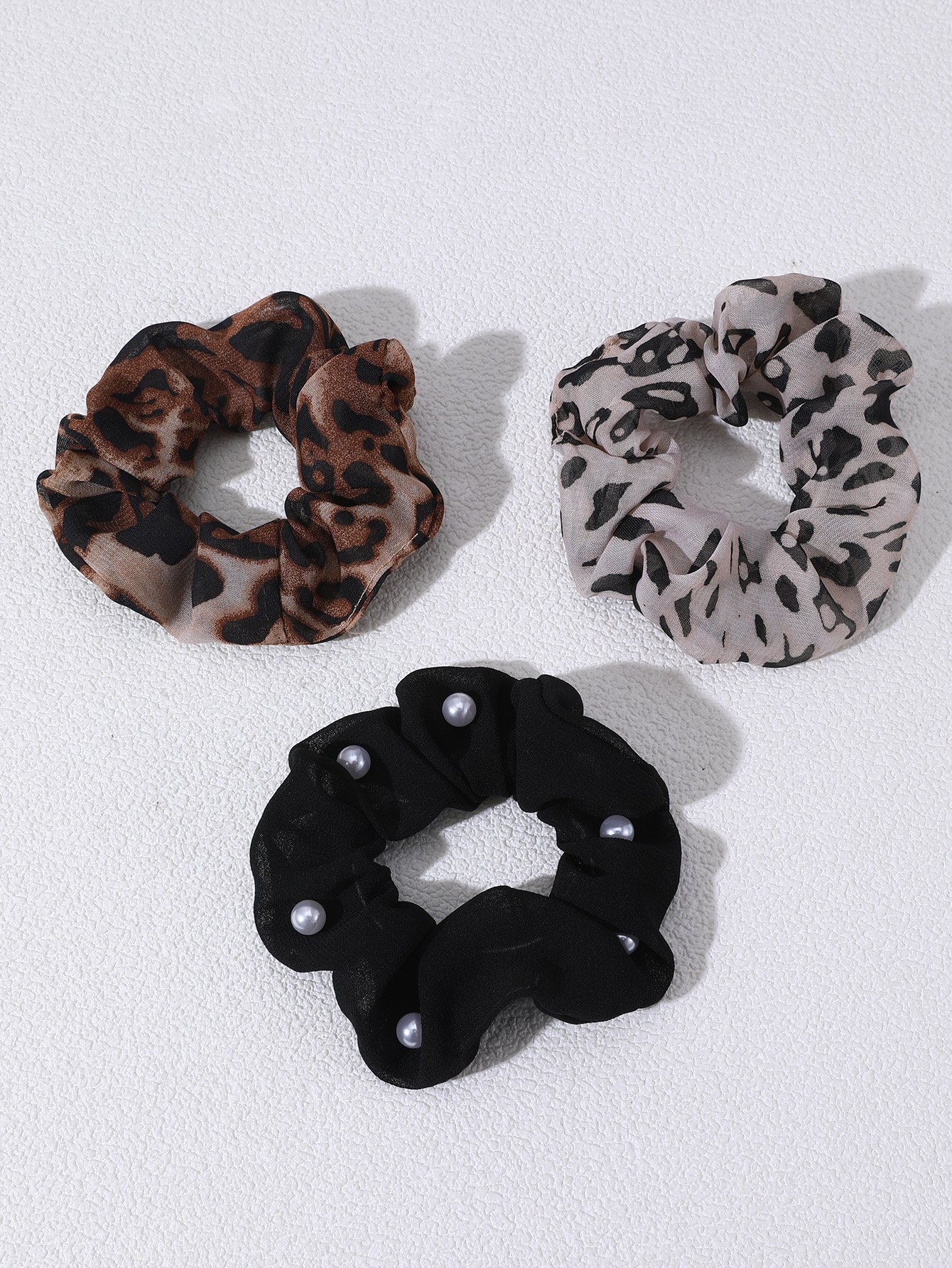 Set of 3 - Printed Hair Scrunchies