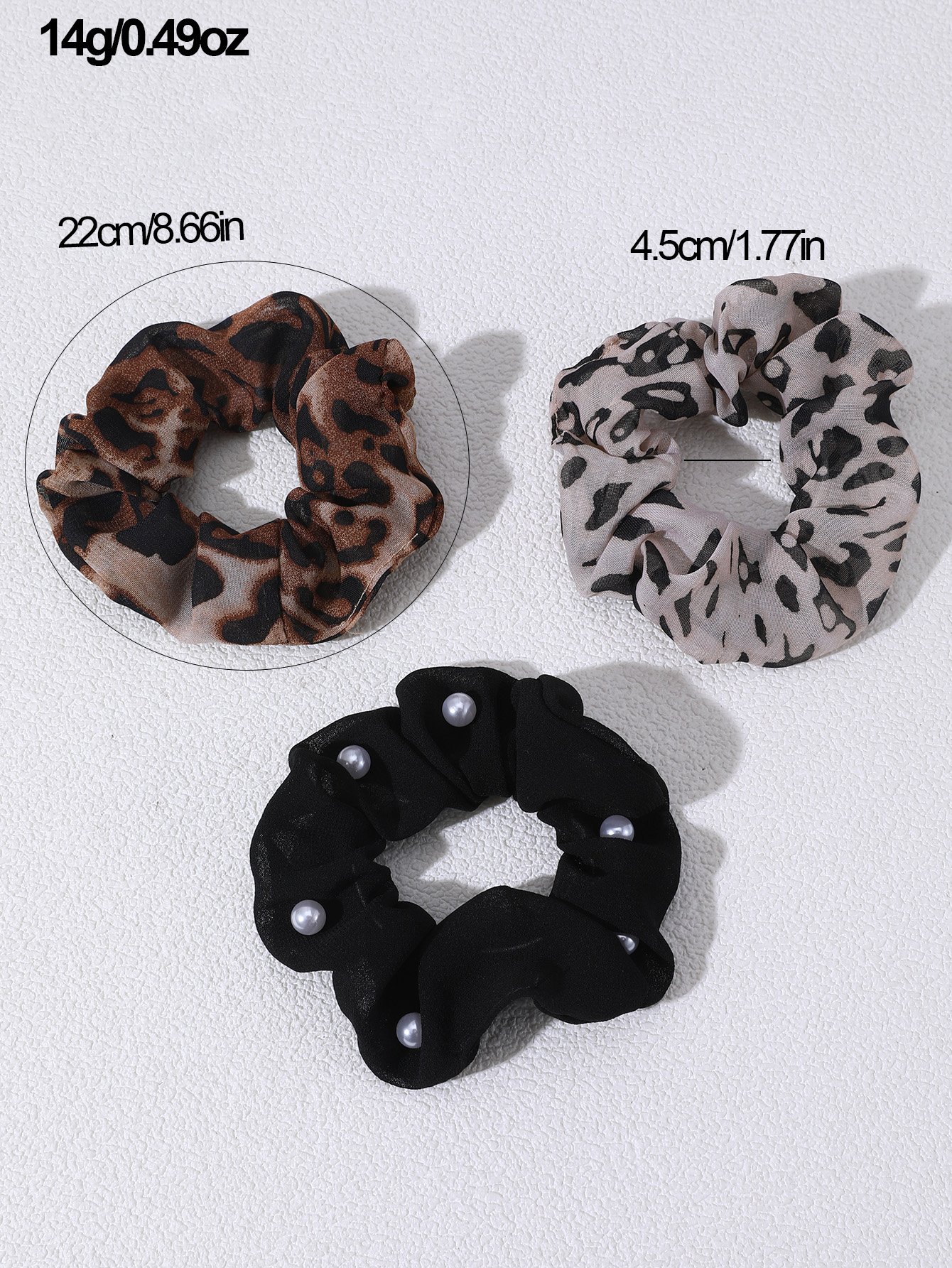 Set of 3 - Printed Hair Scrunchies