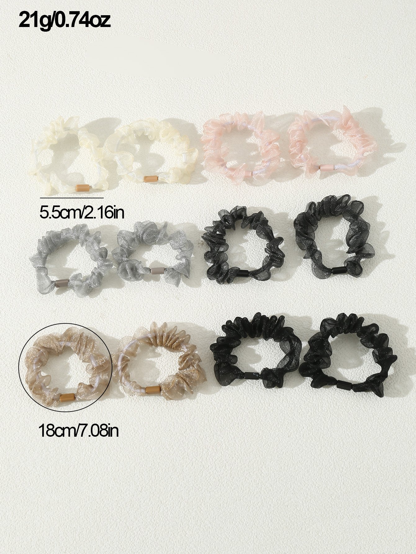 Set of 12 - Textured Hair Ties