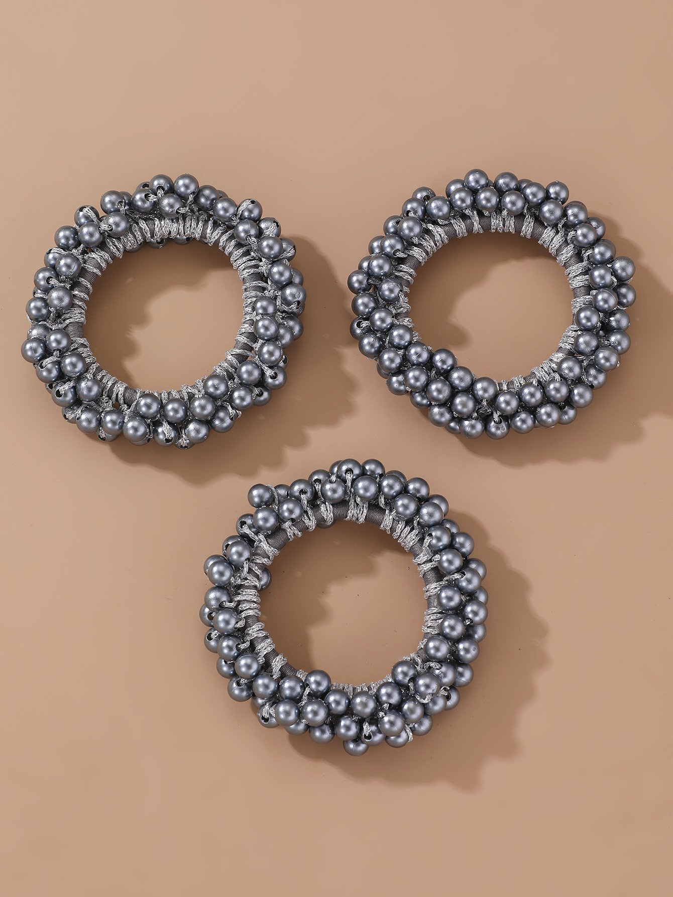 Set of 3 - Beaded Hair Ties