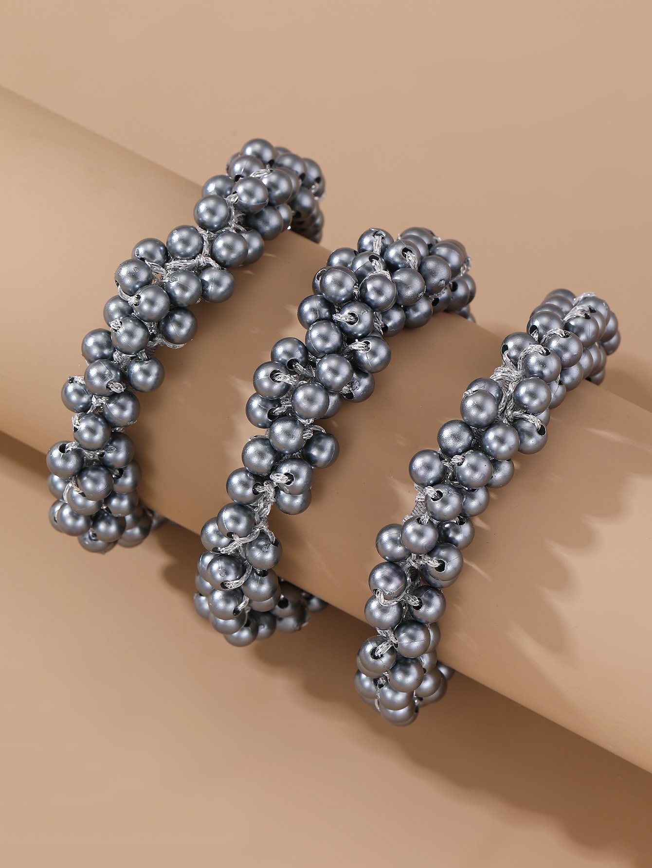Set of 3 - Beaded Hair Ties