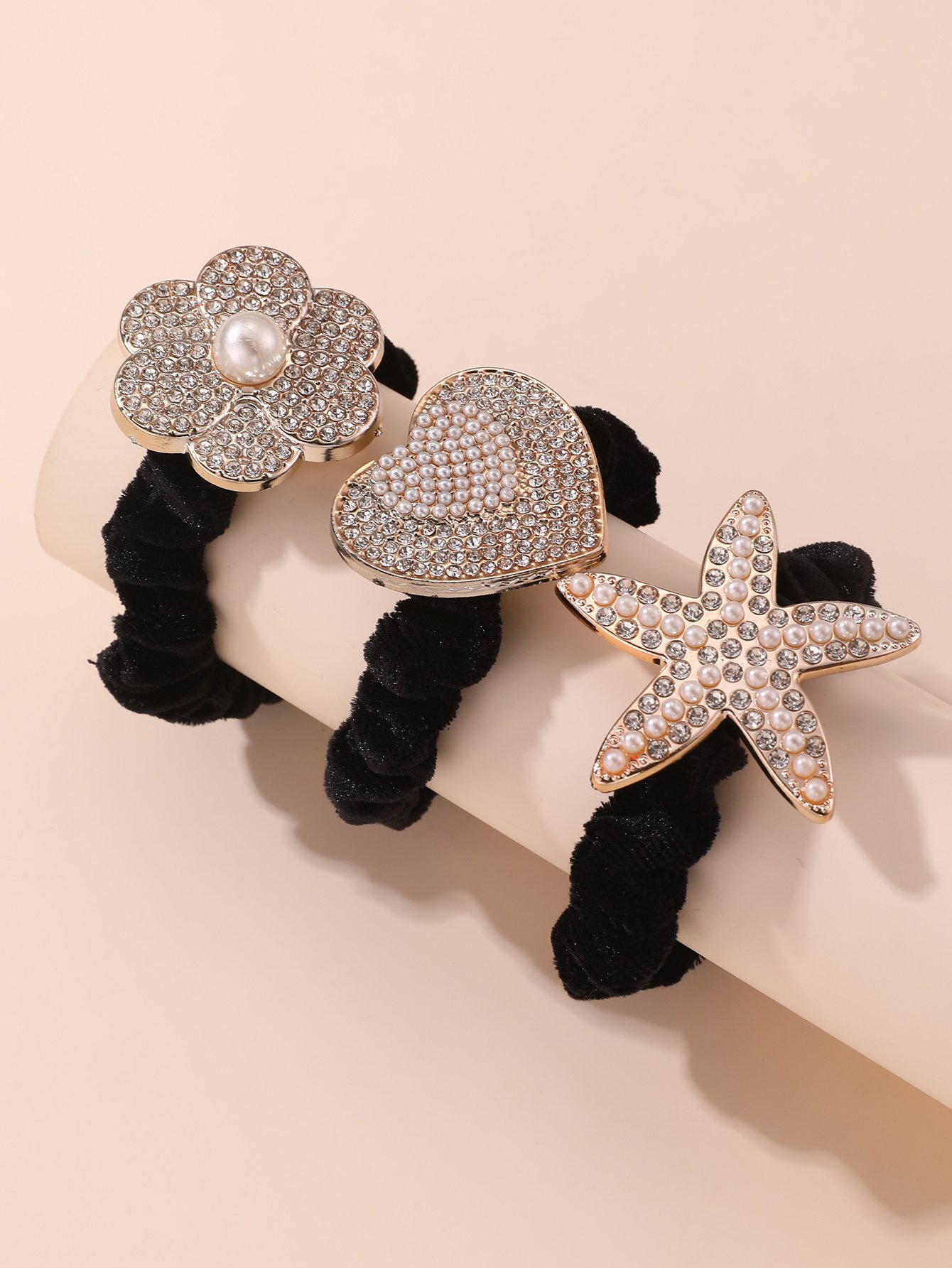 Set of 3 - Embellished Hair Ties
