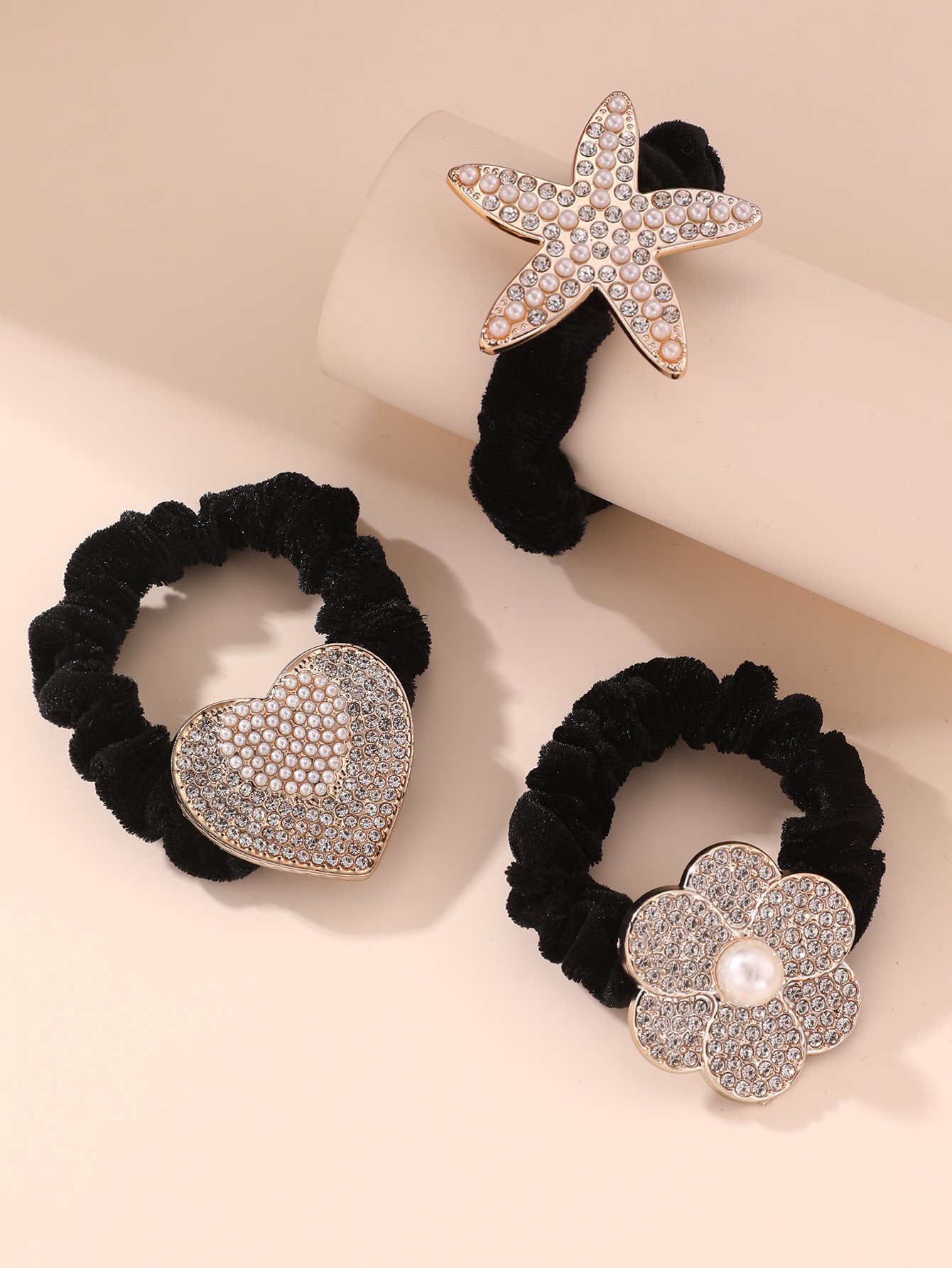Set of 3 - Embellished Hair Ties