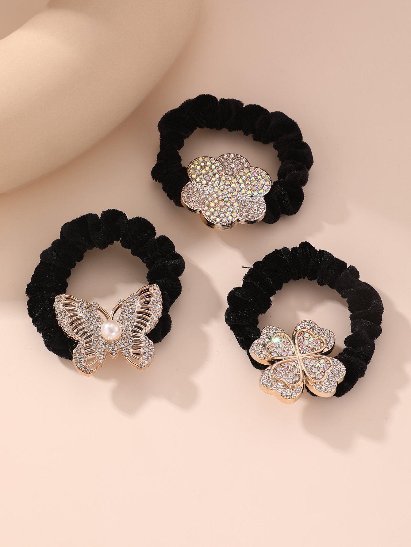 Set of 3 - Embellished Hair Ties
