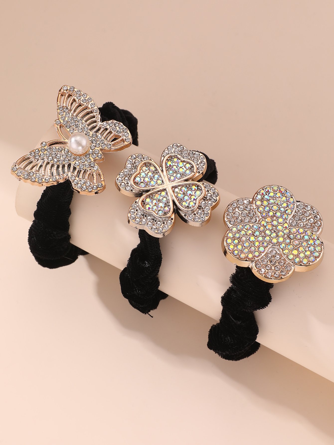 Set of 3 - Embellished Hair Ties