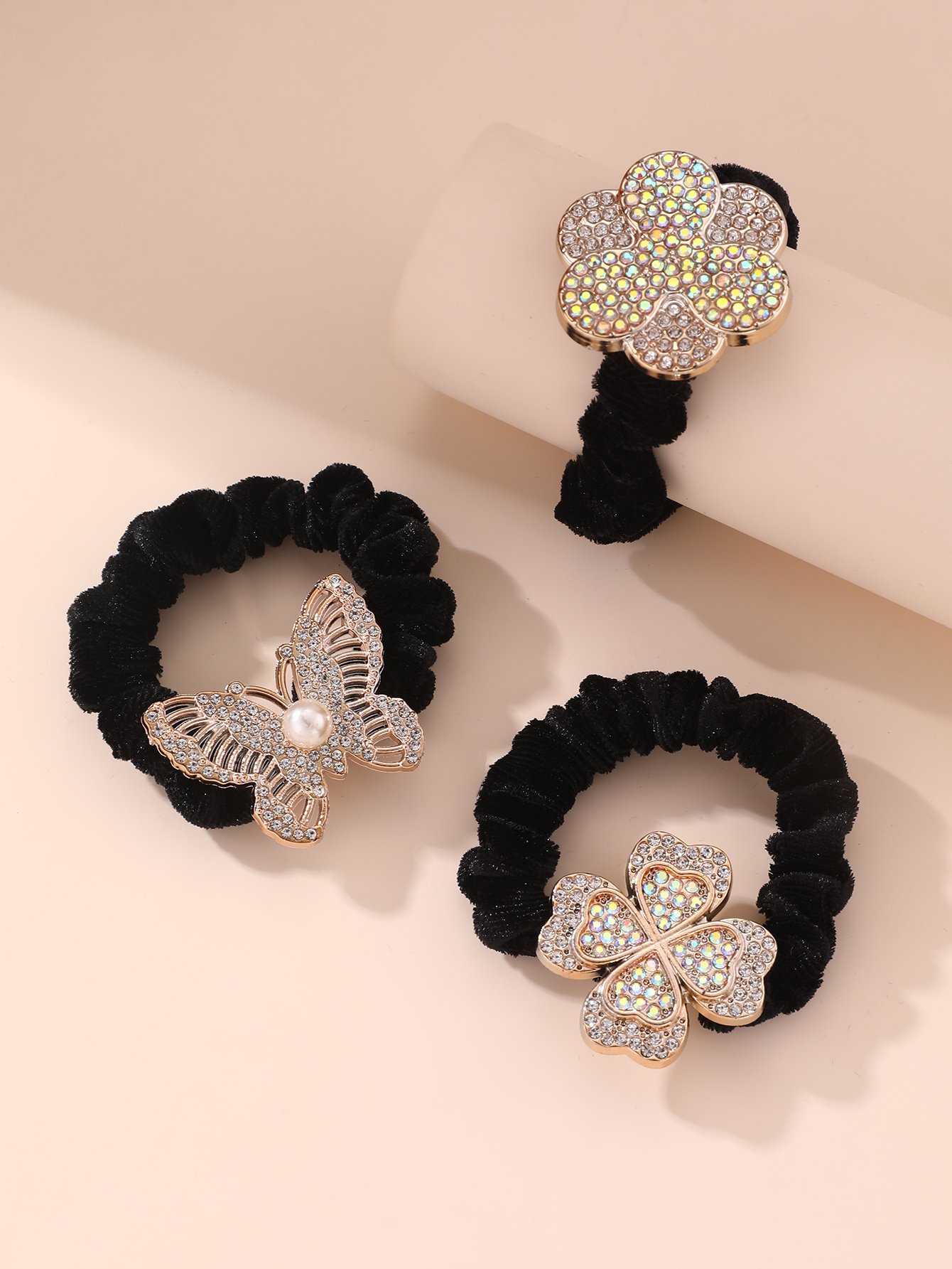 Set of 3 - Embellished Hair Ties