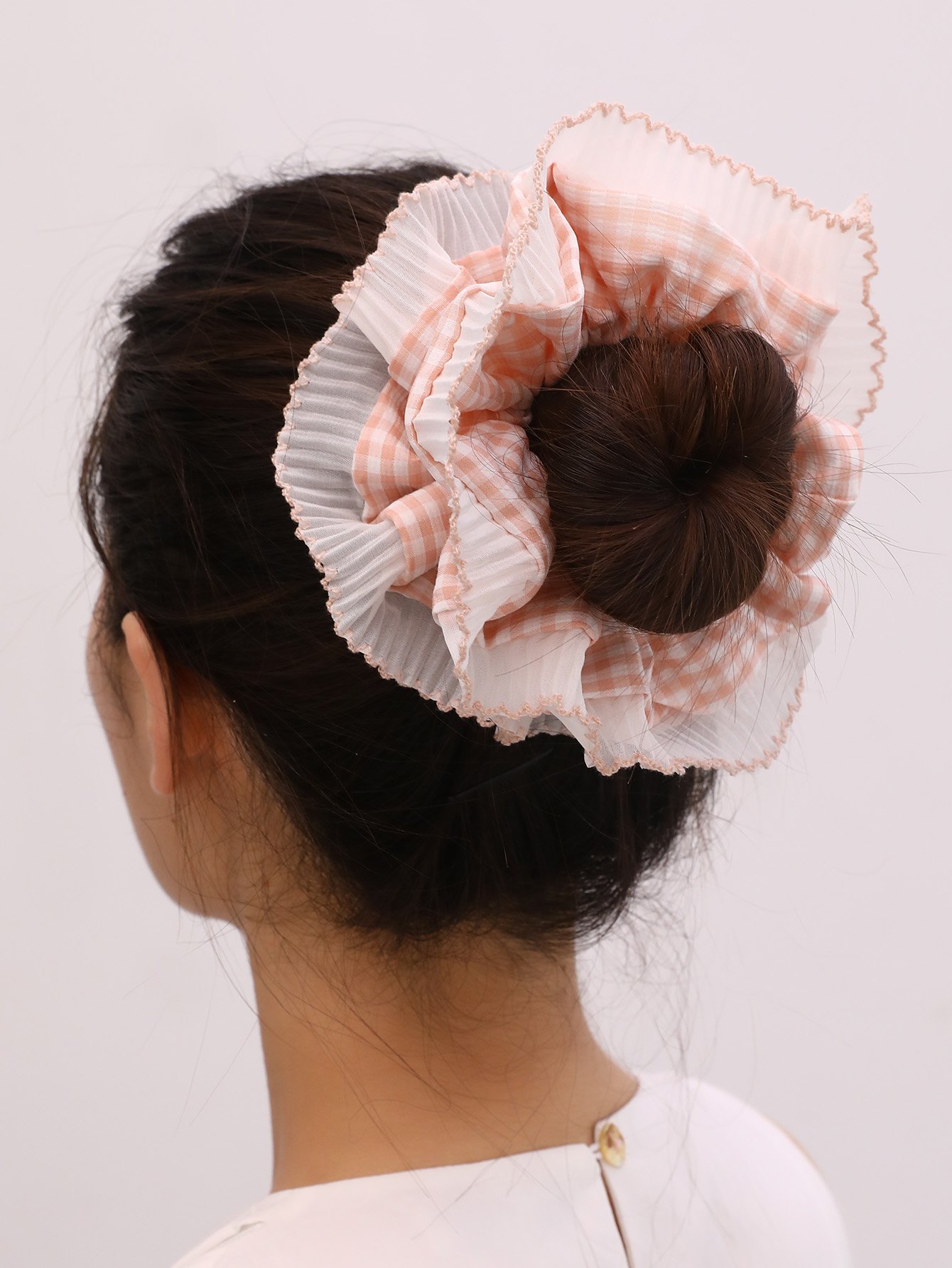 Plaid Pattern Hair Scrunchie