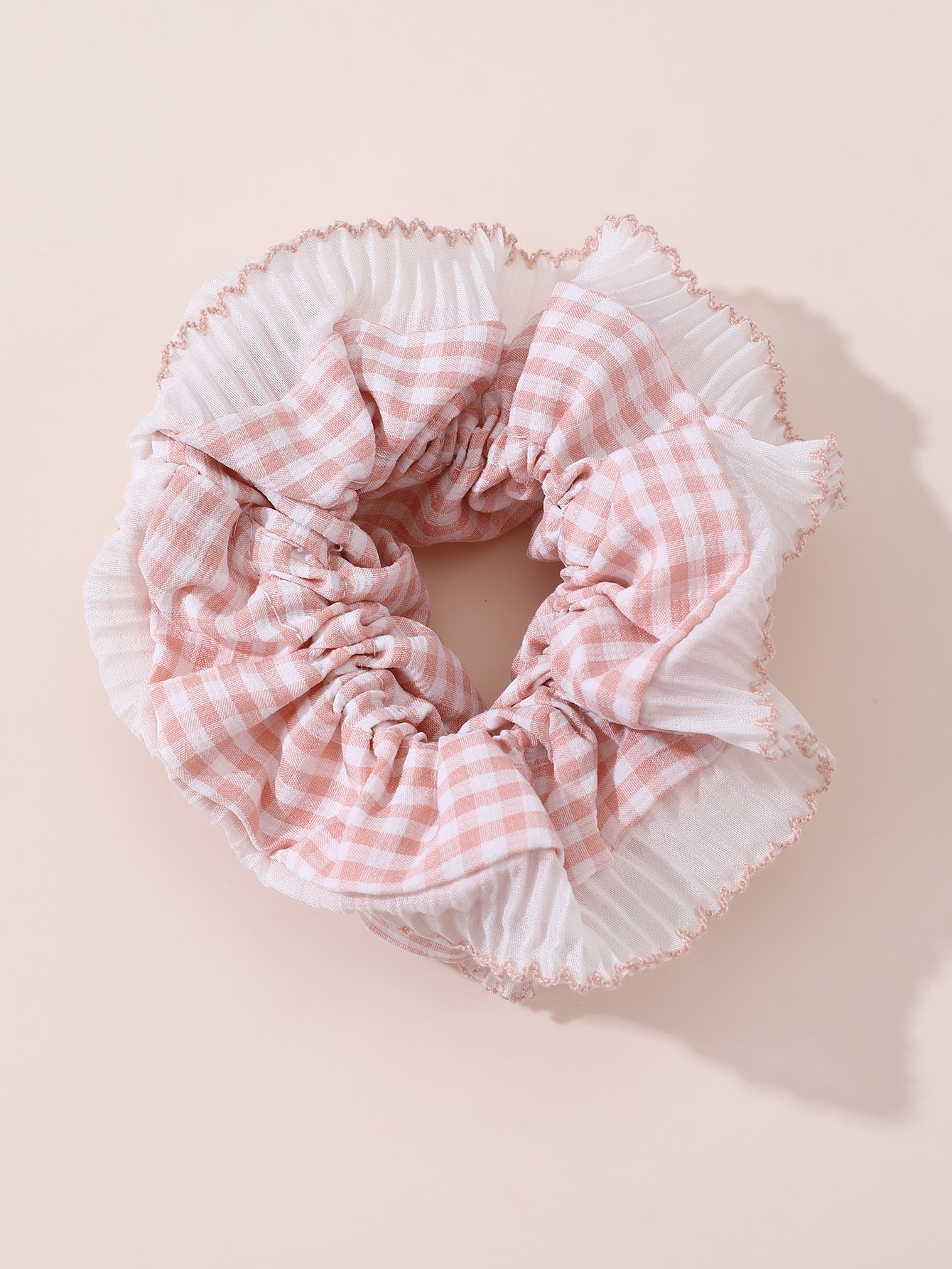 Plaid Pattern Hair Scrunchie