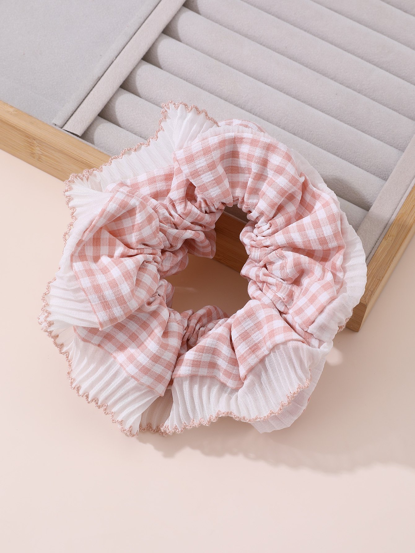 Plaid Pattern Hair Scrunchie