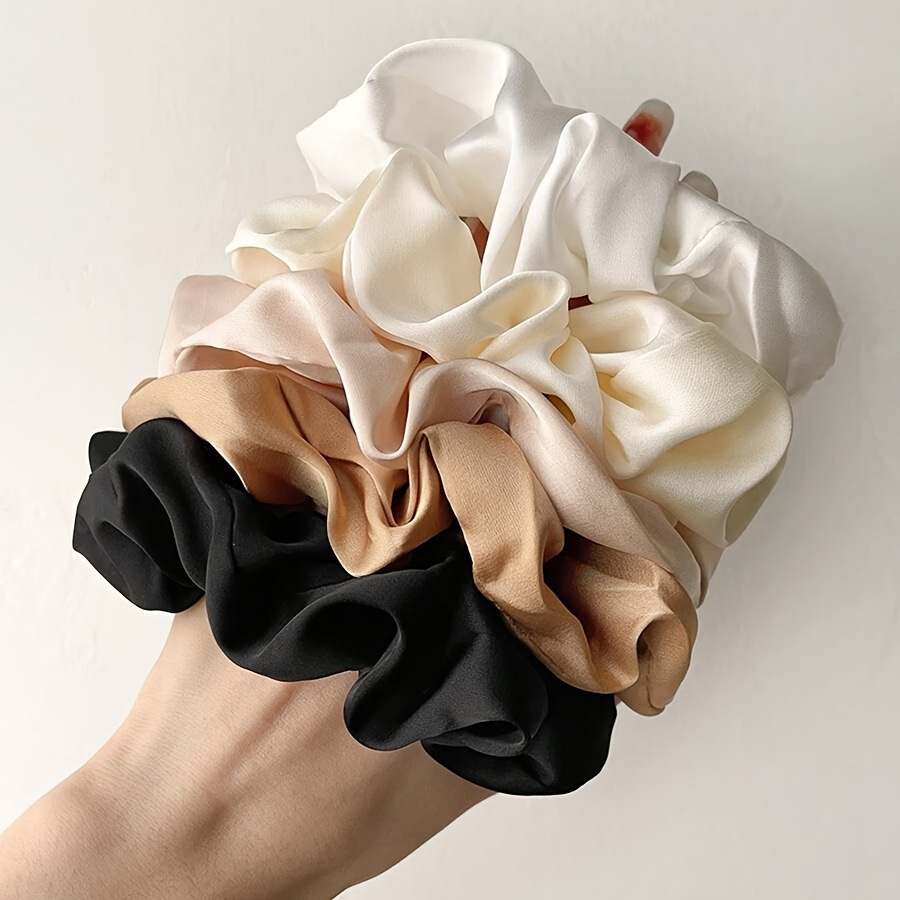 Set of 5 - Solid Hair Scrunchies