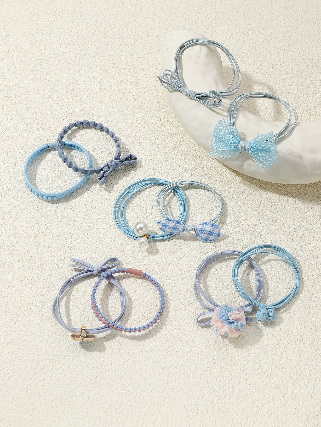 Set of 10 - Bow Detail Hair Ties