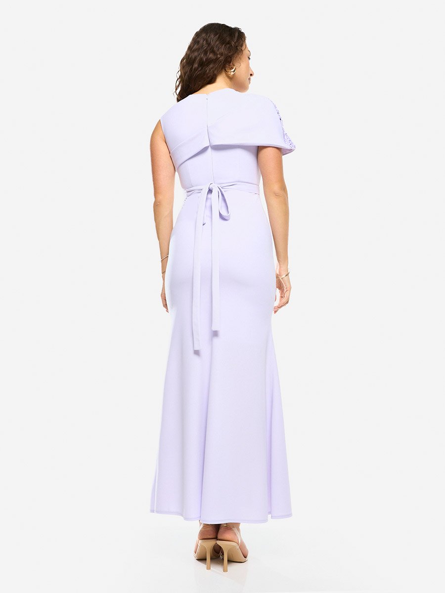 Embellished Overlay Gown Maxi Dress