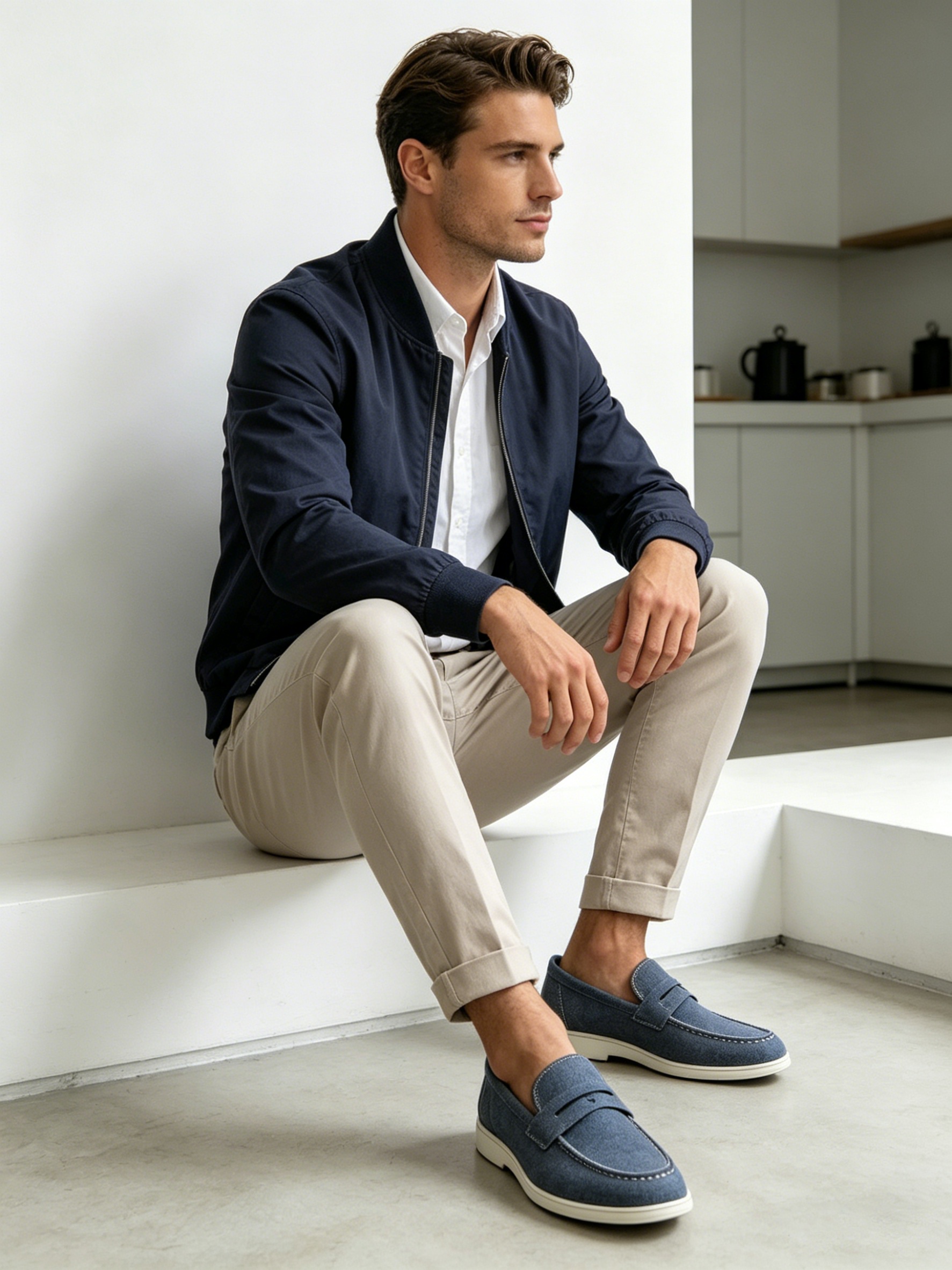 Men Blue Casual Loafers