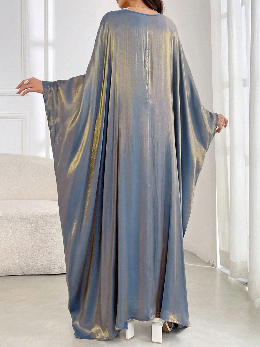 Medium Blue Solid Kaftan