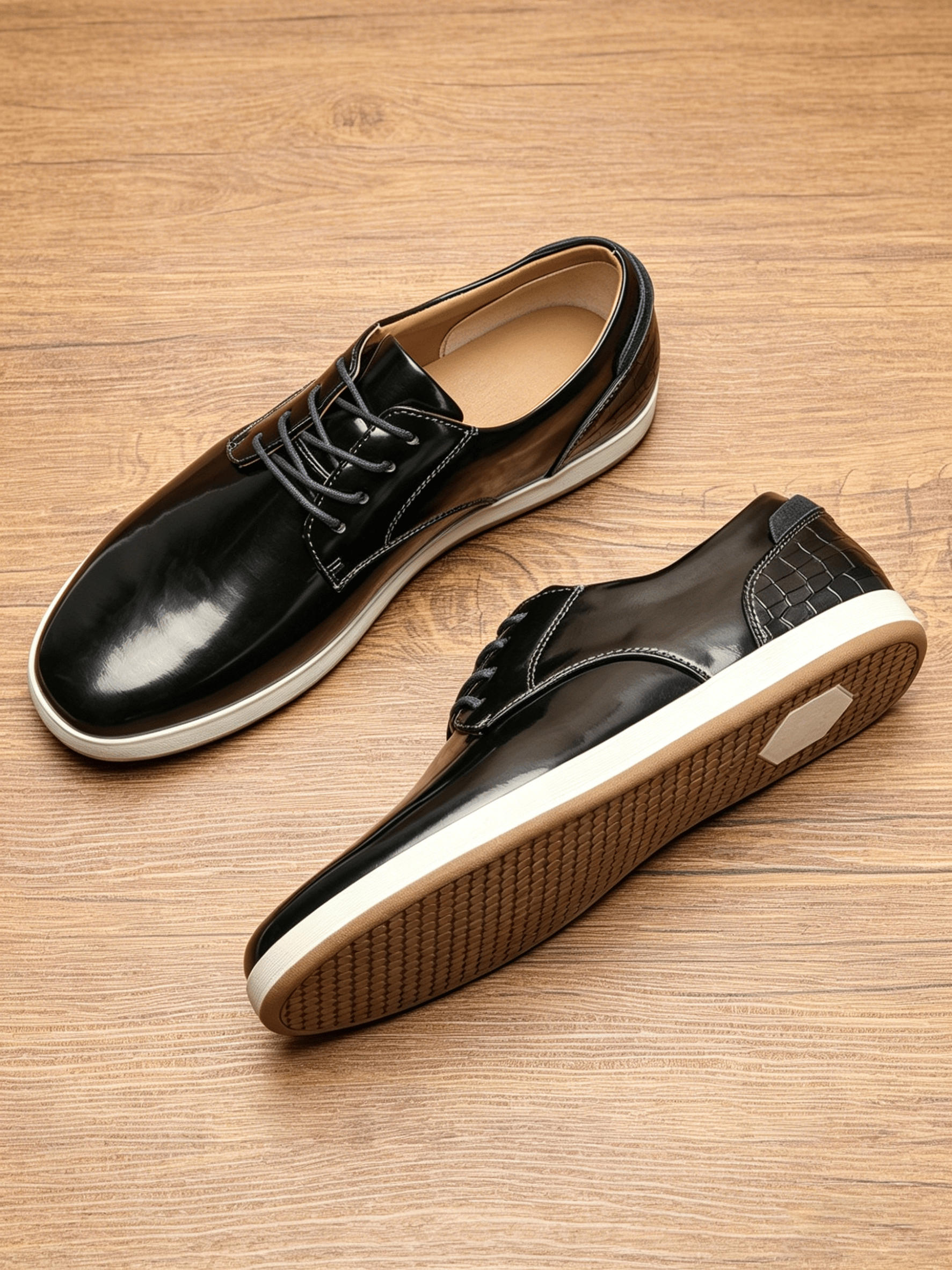 Black Patent Casual Shoes